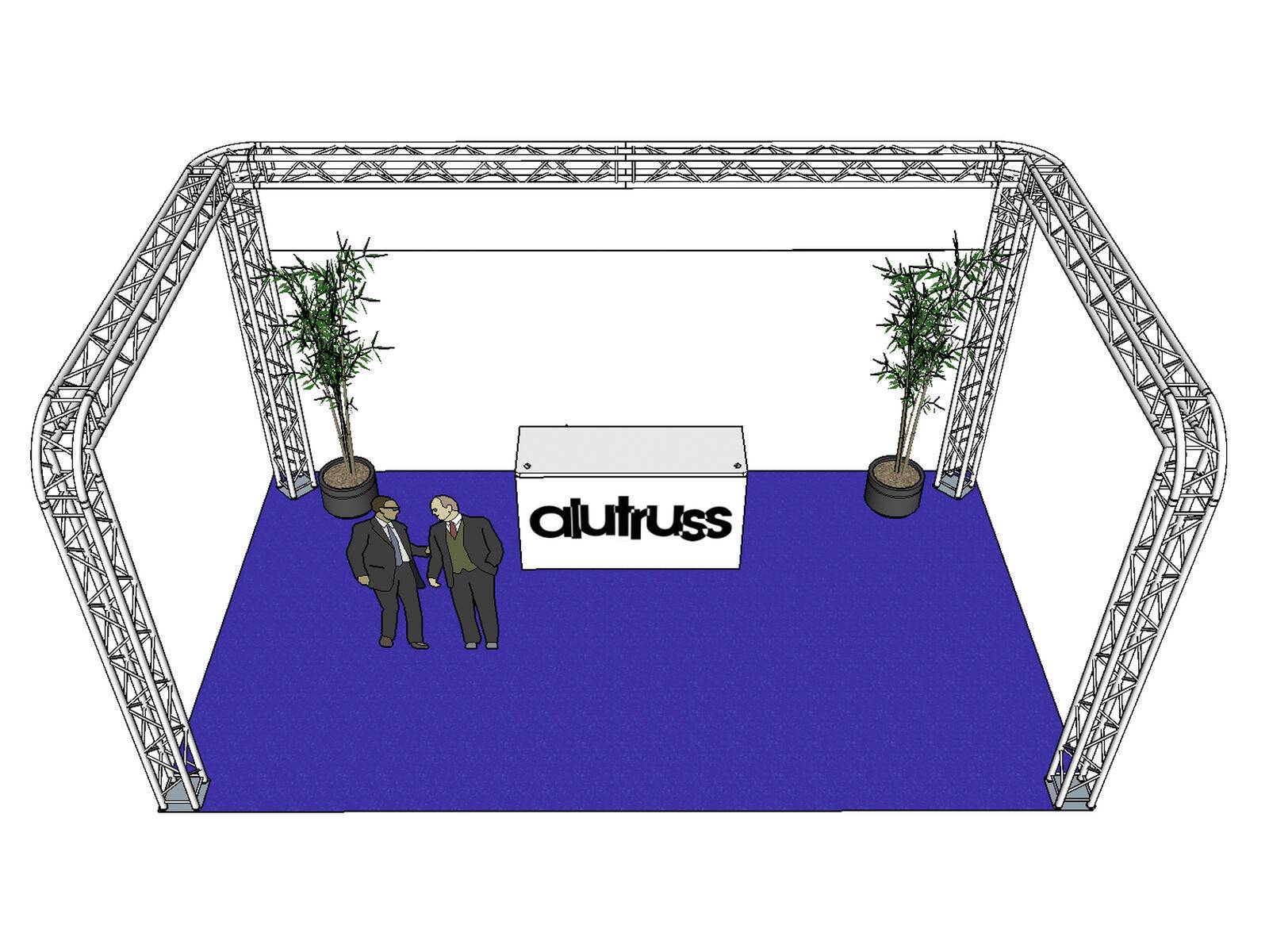 ALUTRUSS Traversenset QUADLOCK 6082R U-Form 7x4x3,5m (BxTxH)