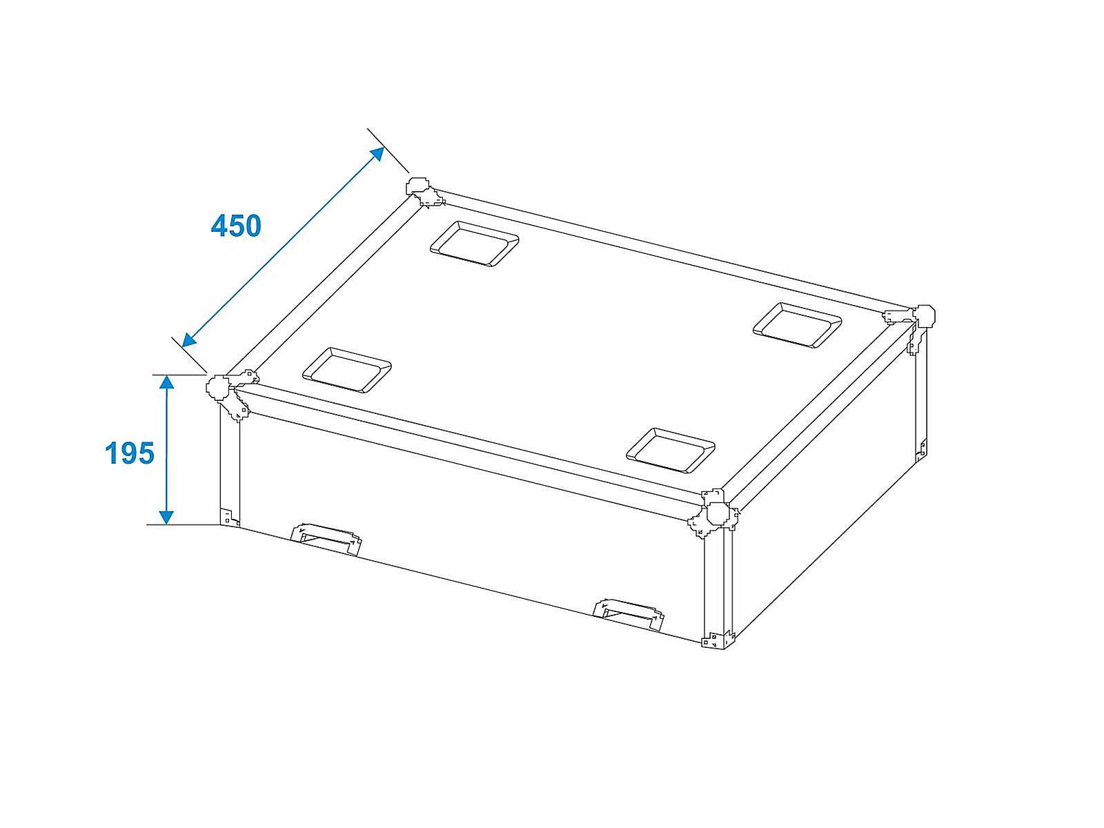 ROADINGER Flightcase 2x LED TMH-75
