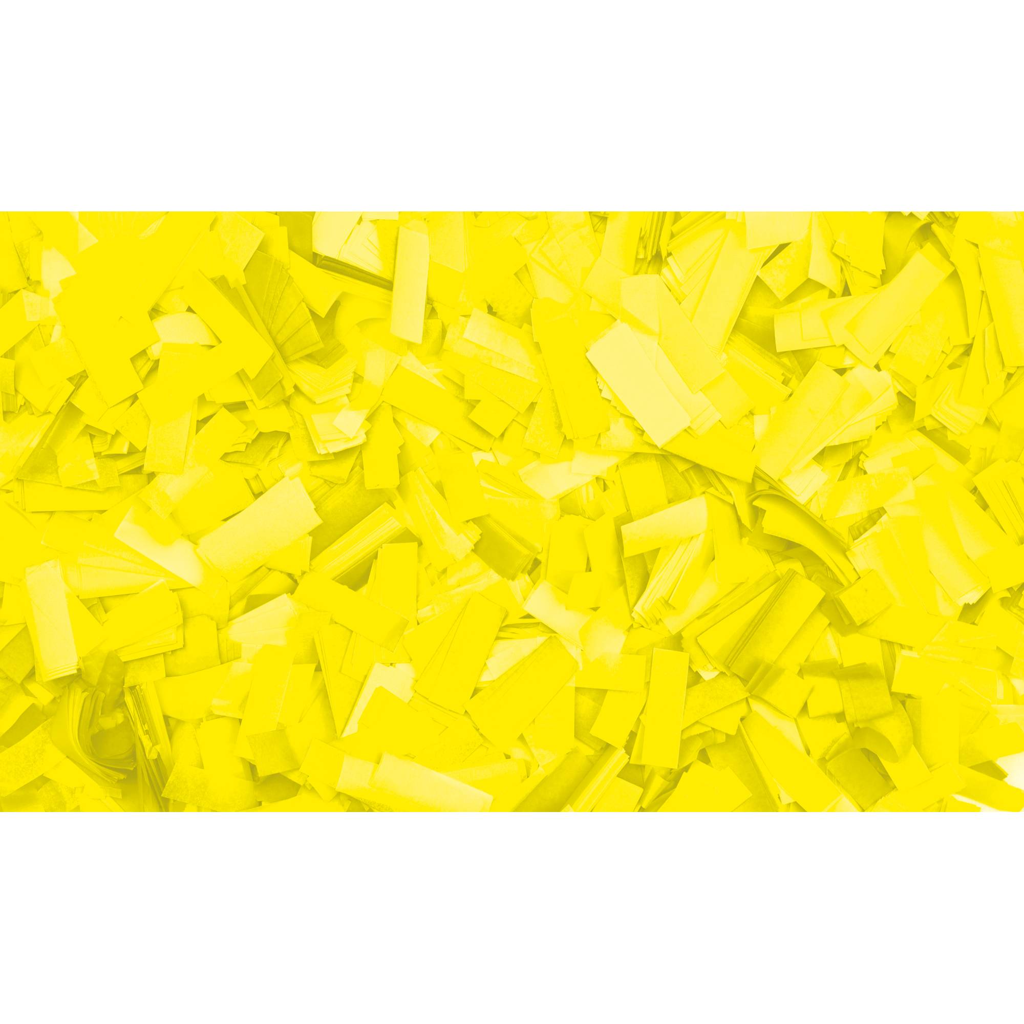 Showgear Neon Confetti - Rectangle Fluorgelb, 55 x 17 mm, 1 kg, flammfest