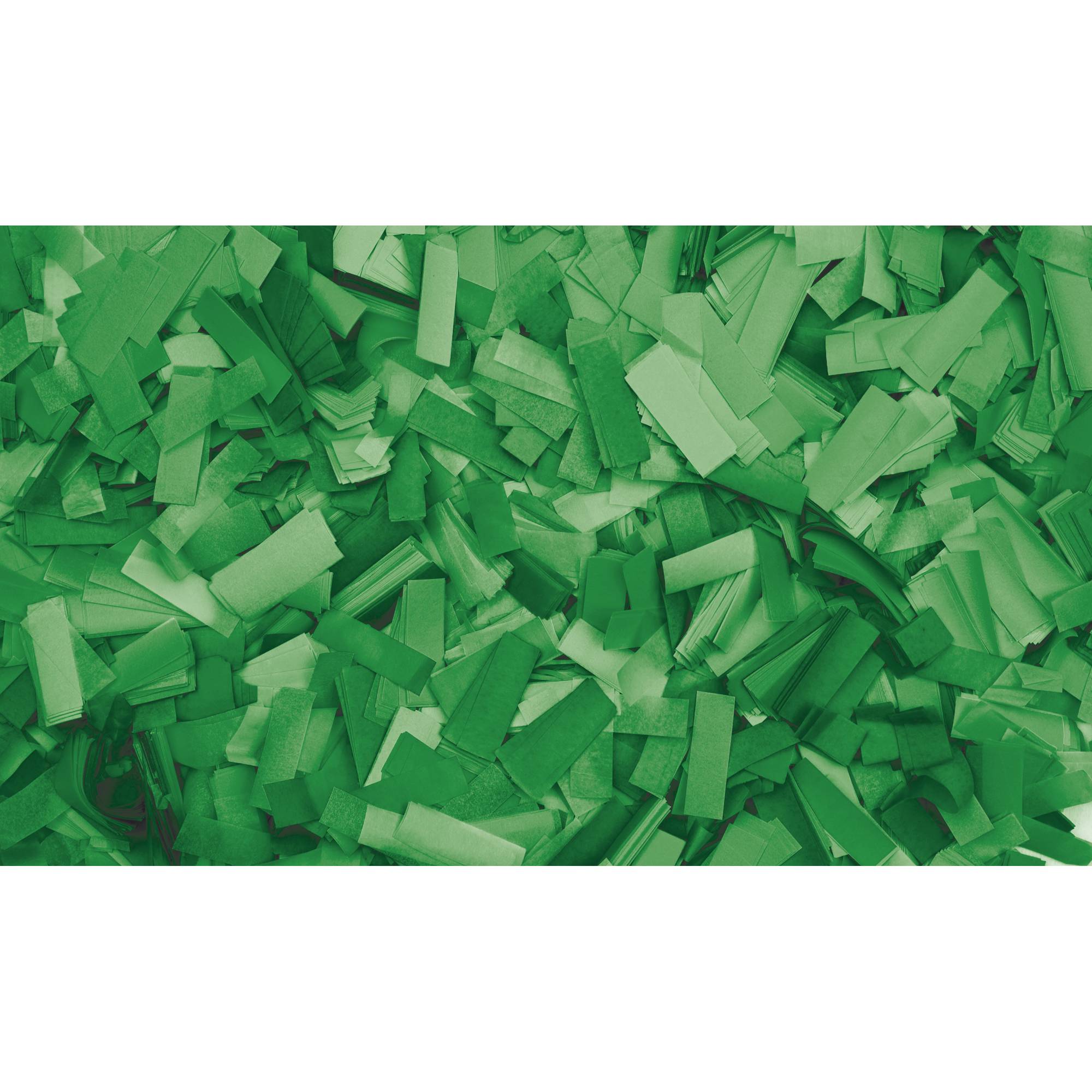 Showgear Confetti - Rectangle Grün, 55 x 17 mm, 1 kg, feuerhemmend und biologisch abbaubar