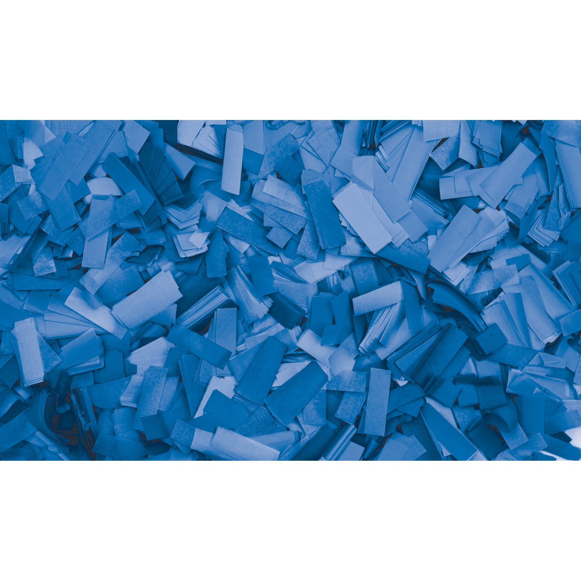 Showgear Confetti - Rectangle Blau, 55 x 17 mm, 1 kg, feuerhemmend und biologisch abbaubar