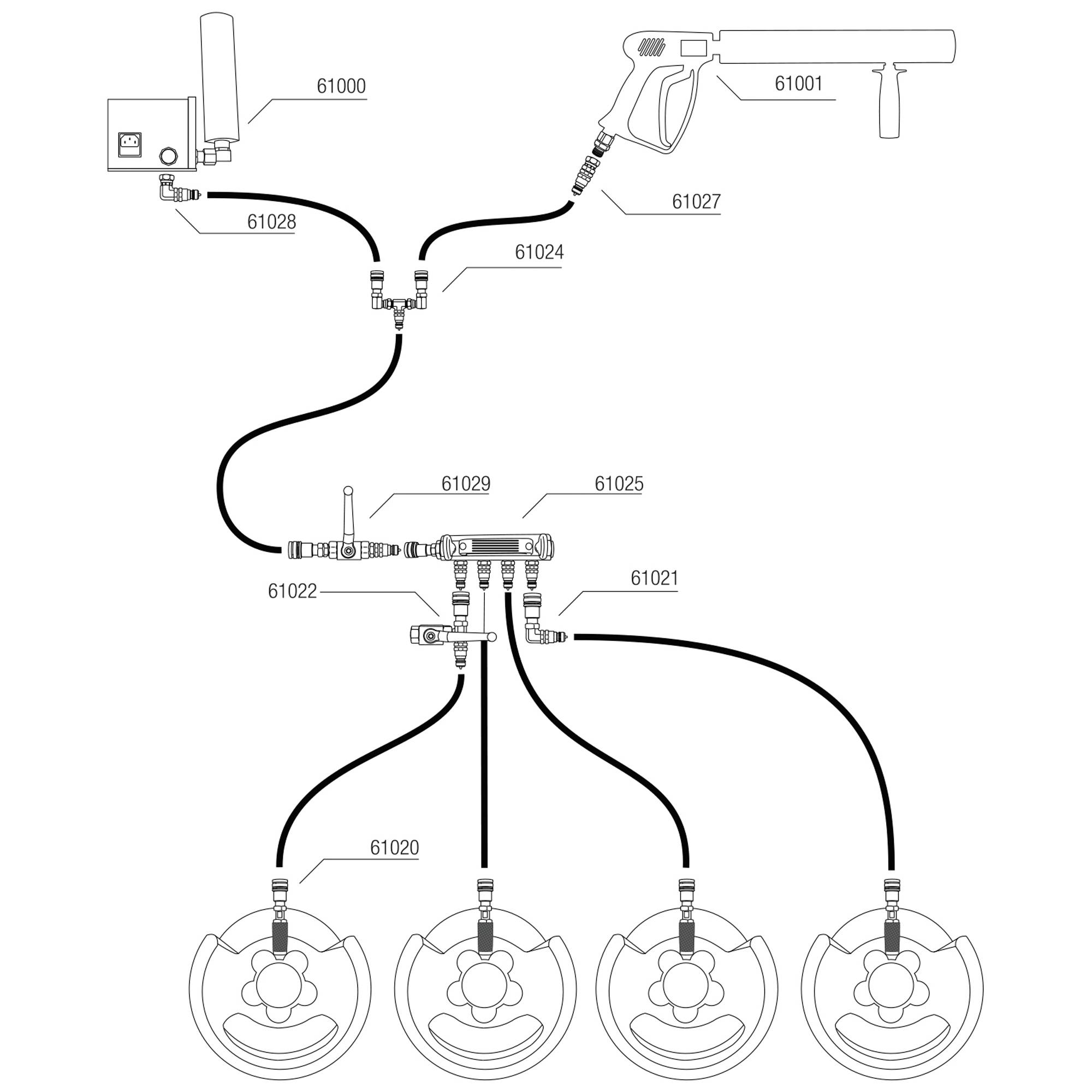Showtec CO? Bottle to 3/8 Q-Lock Adapter Geschlossenes System