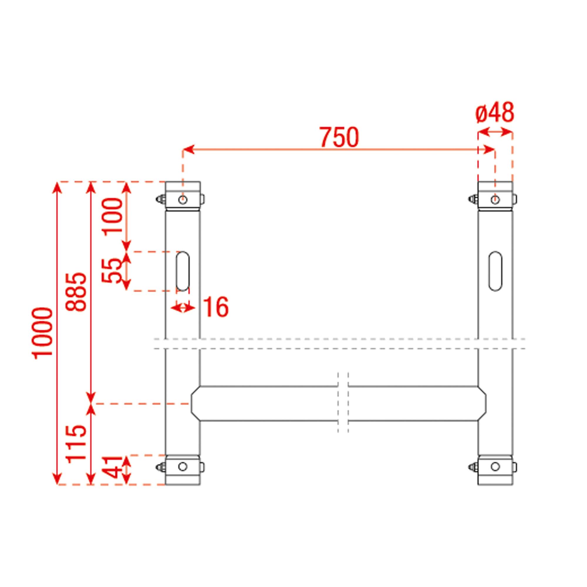 Showgear H-Downrigger Schwarz - F