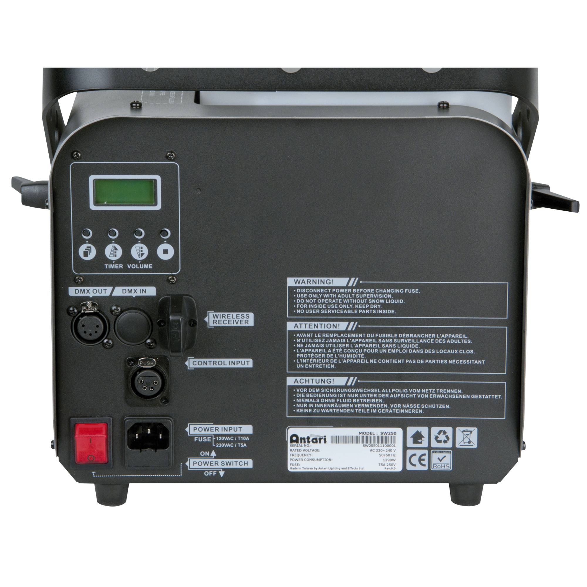 Antari SW-250 Leistungsstarke 1290 W Schneemaschine