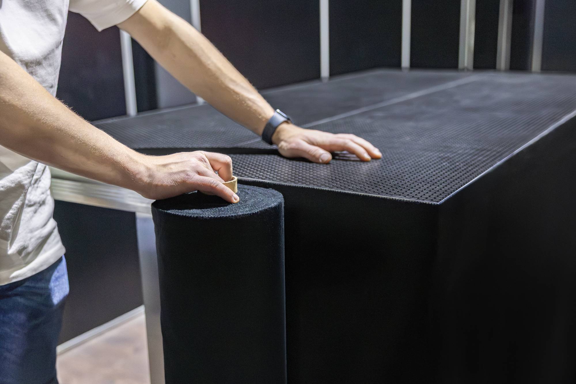 Showgear Bolt Dekomolton 160 g/m² Schwarz - 1,00 x 60 m (B x L)