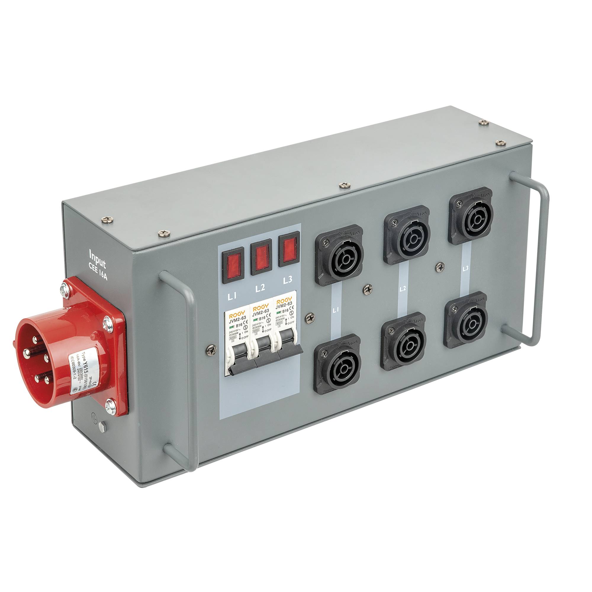 Showgear Power Split 16 True CEE 16A Powersplit mit Sicherung - CEE zu ProPower True1