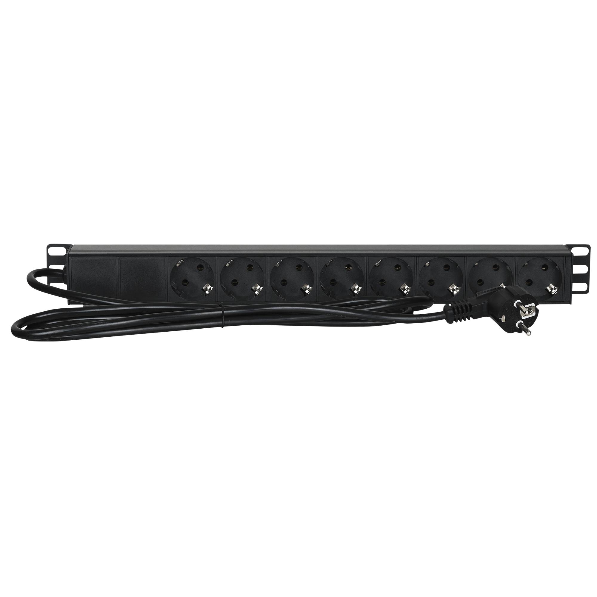 Showgear 19" 1U Main Power Strip 8 8 Anschlüsse