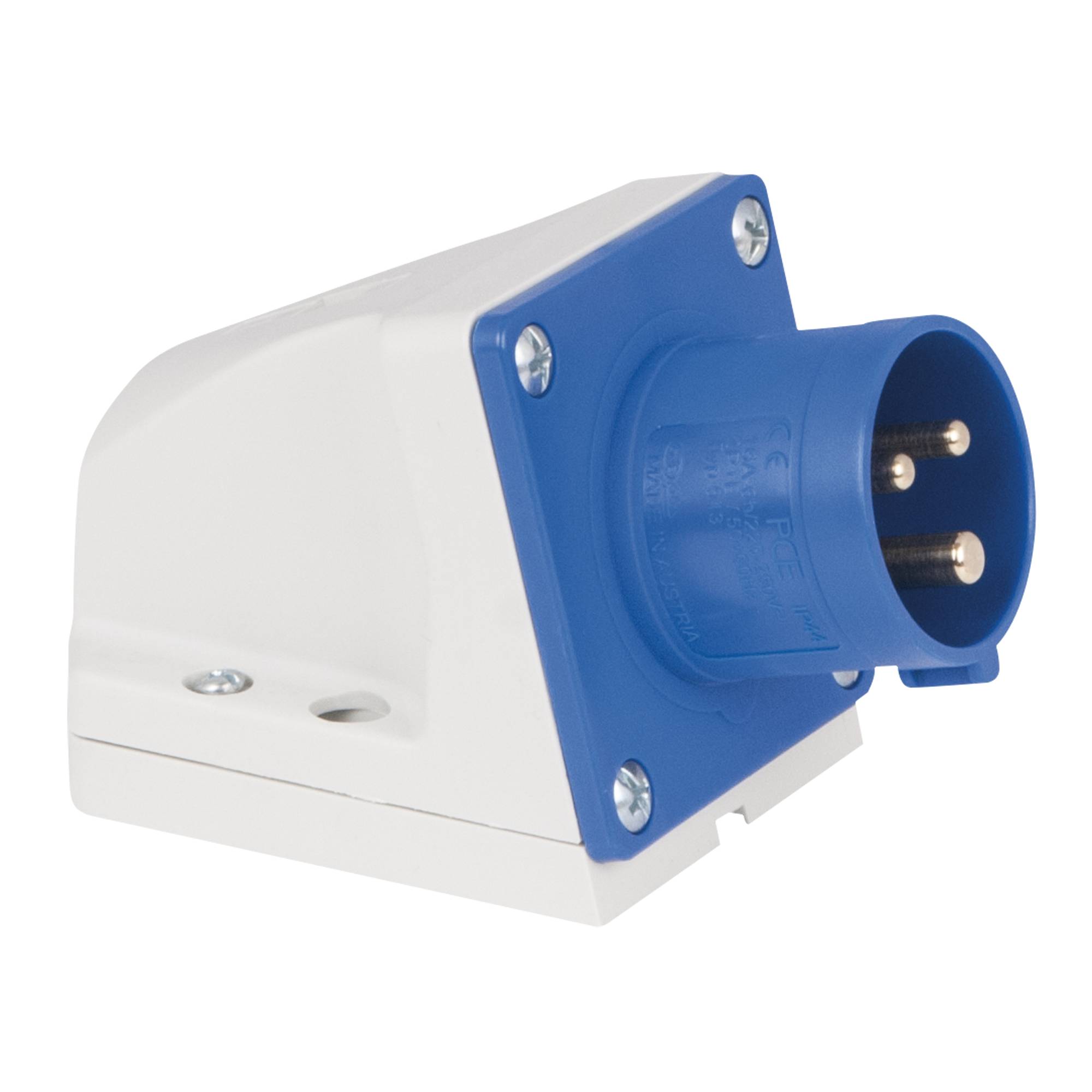 PCE CEE 16 A/240 V 3P Wallmount - male Blau - IP44