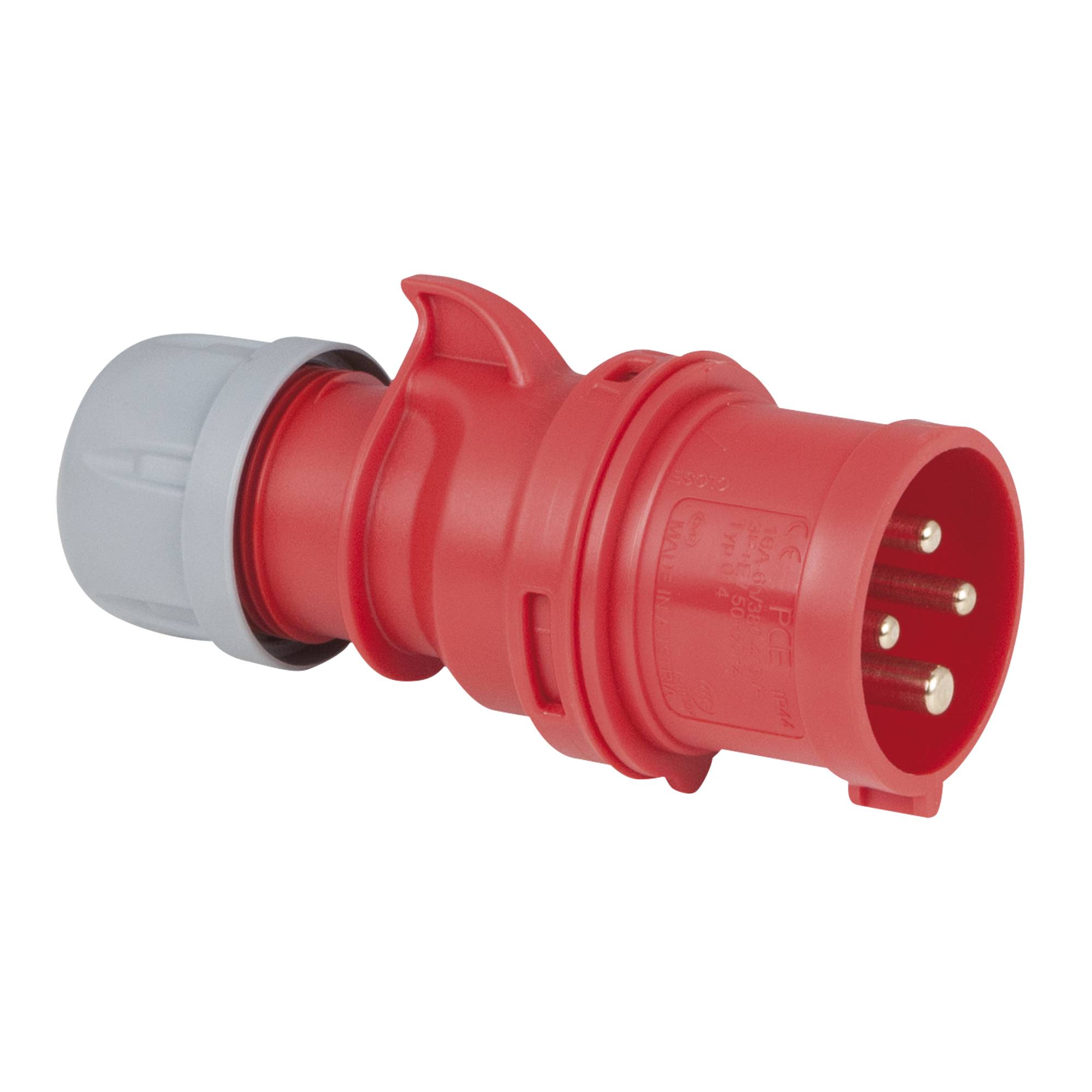 PCE CEE 16 A/400 V - 4P Plug male Rot - IP44