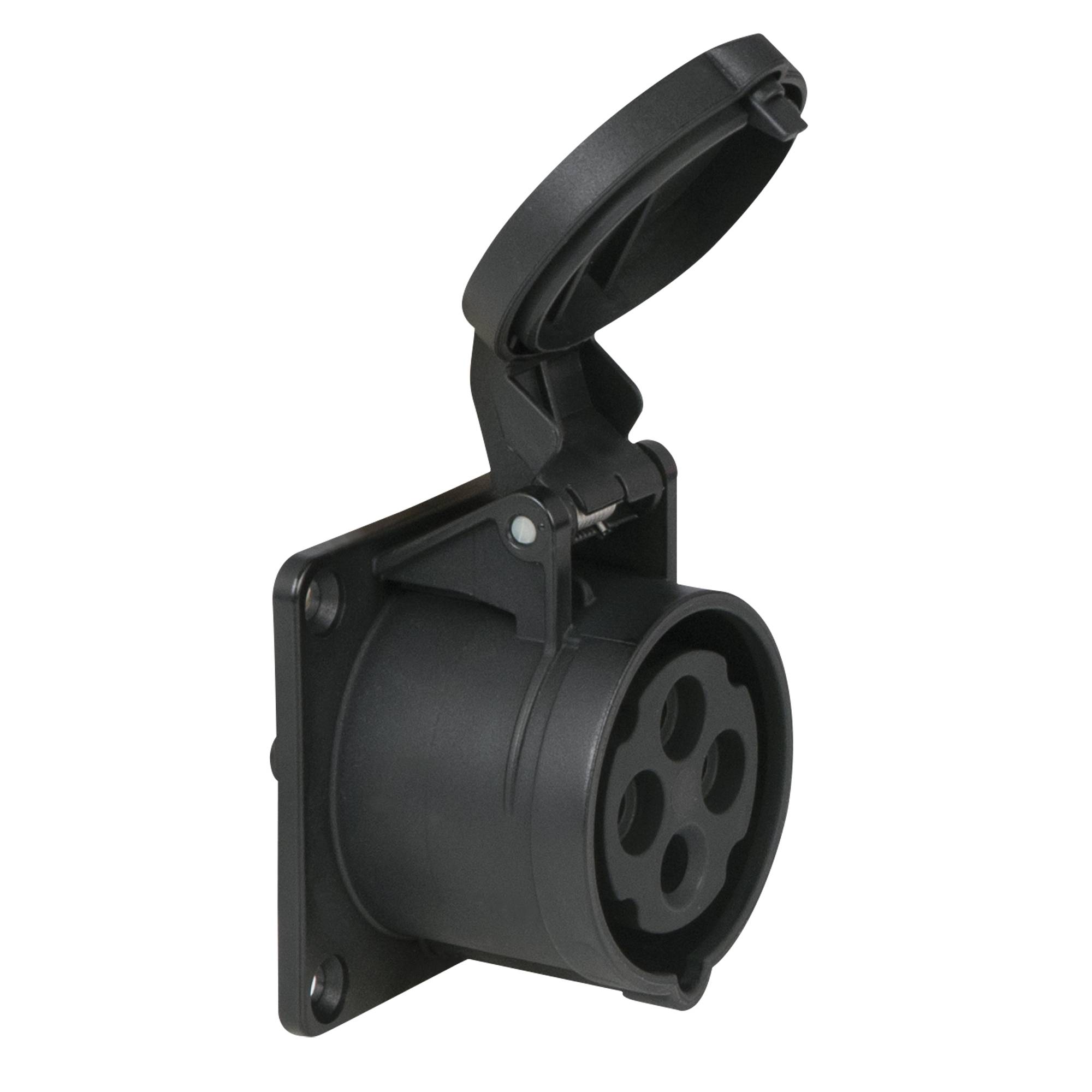 PCE CEE 16 A/400 V - 4P Plug female Schwarz - IP44