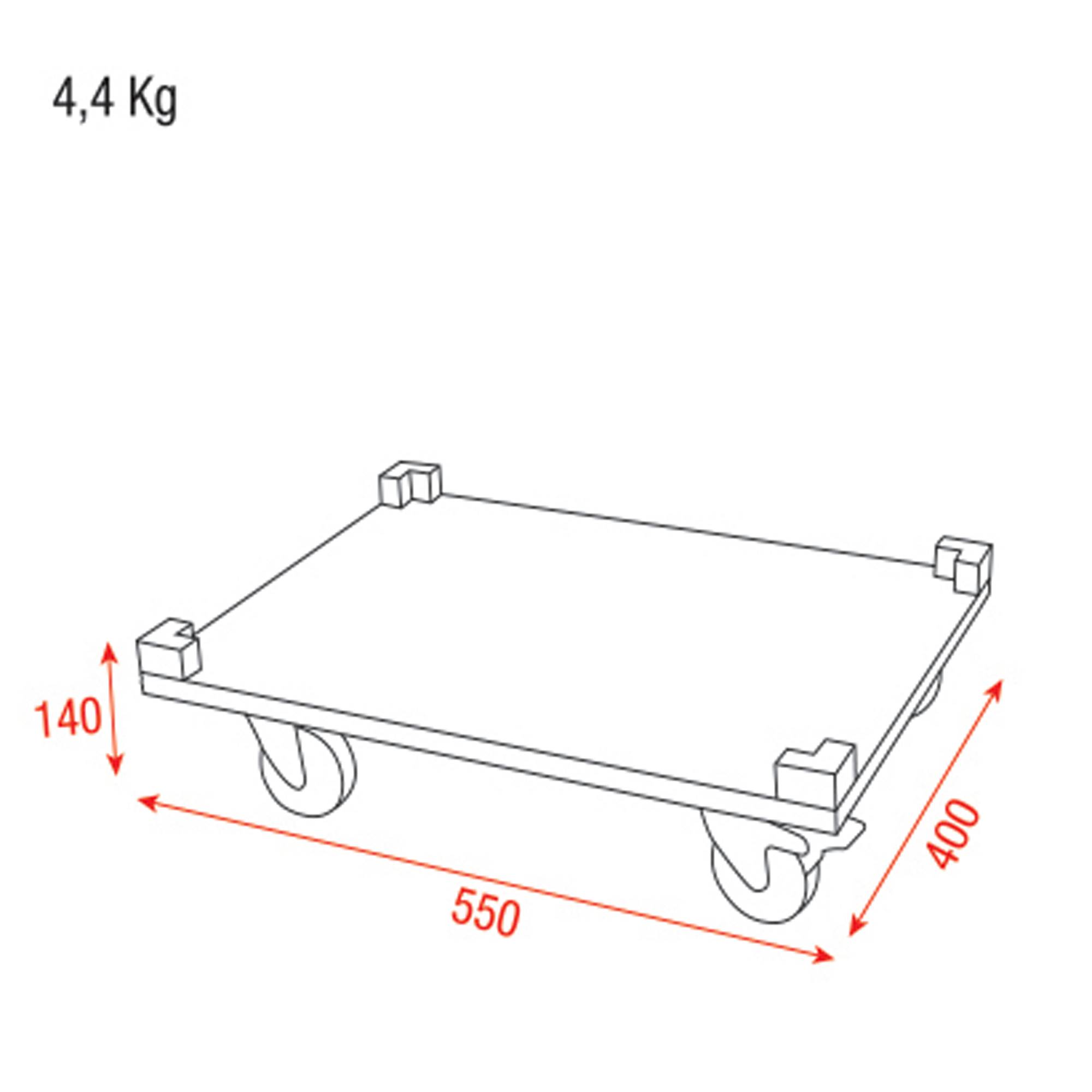 Showgear Wheel Board for Stack Case Value Line Rollwagen für H Stack-Cases