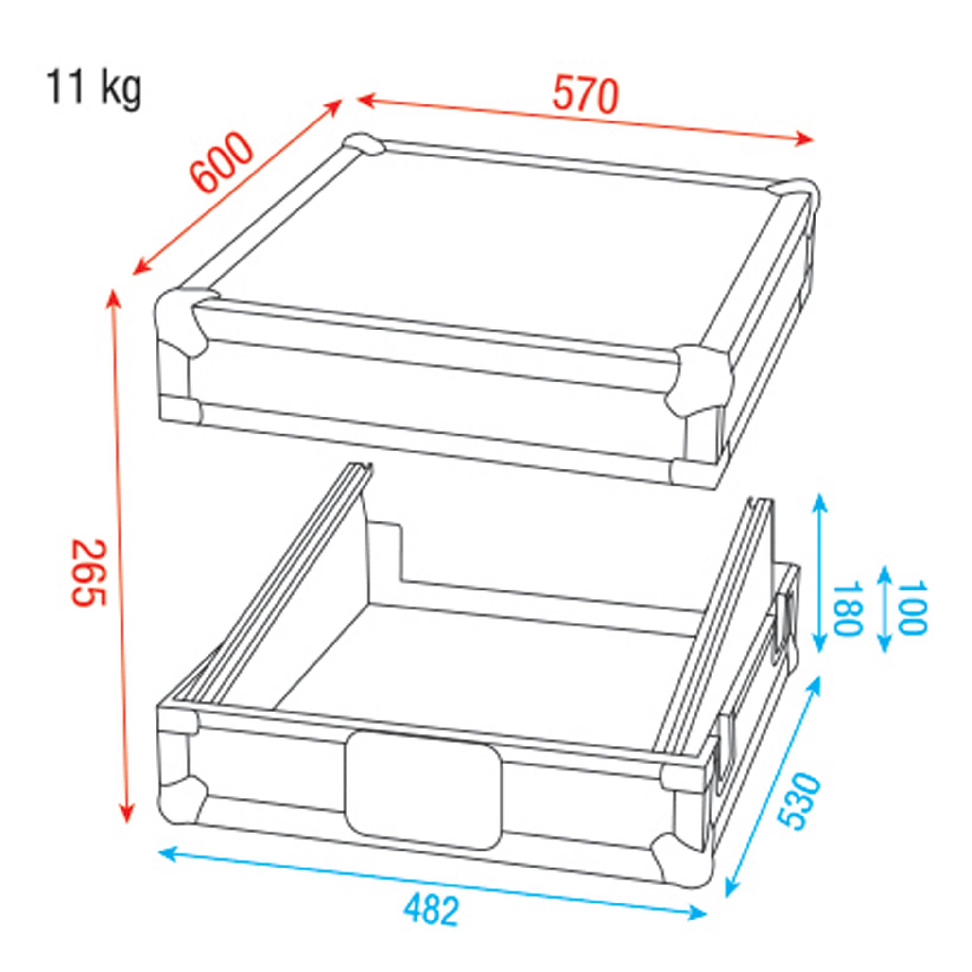 Showgear 19" Live Mixer Case 19" Live-Mischercase
