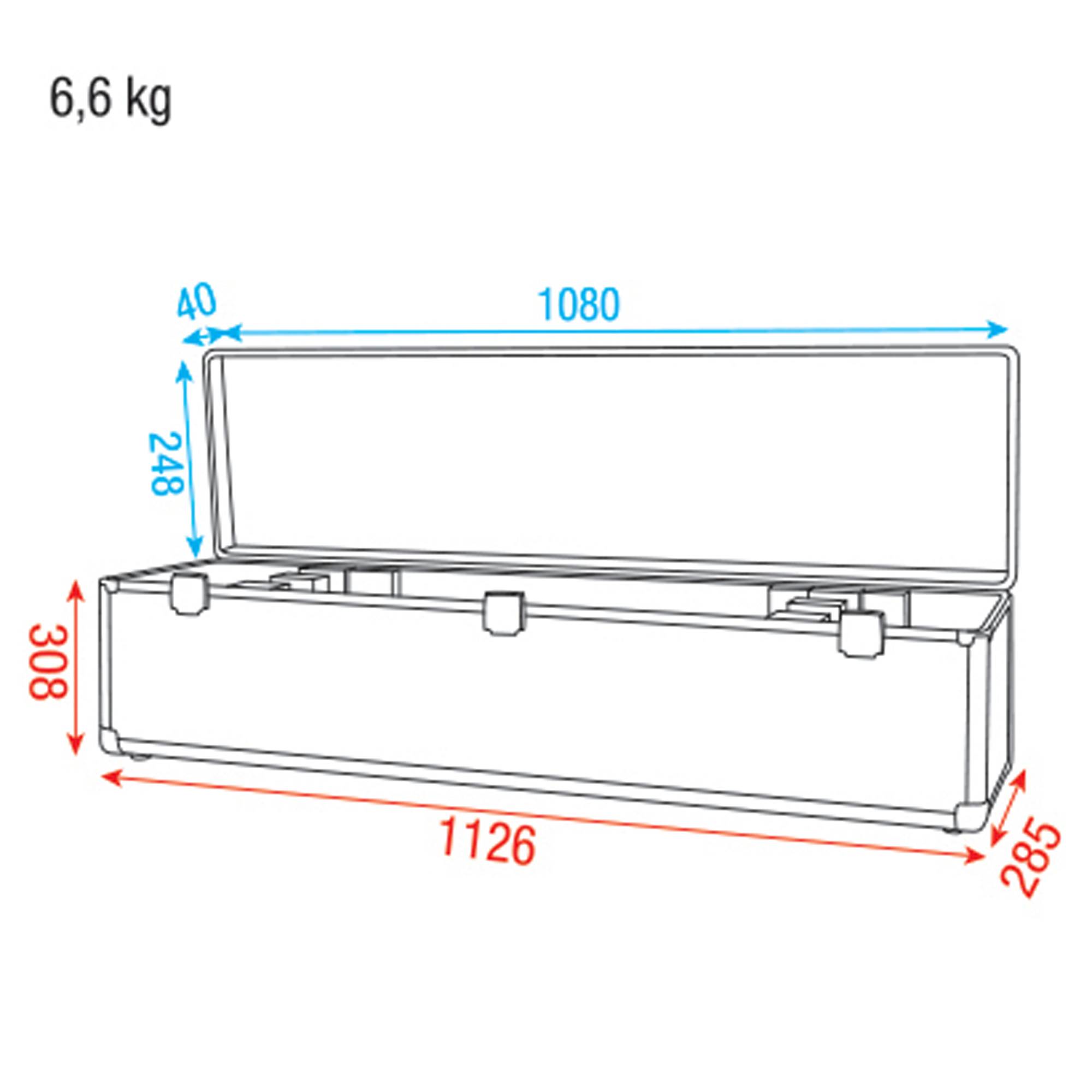 Showgear Case for 4x LED Bar Value Line