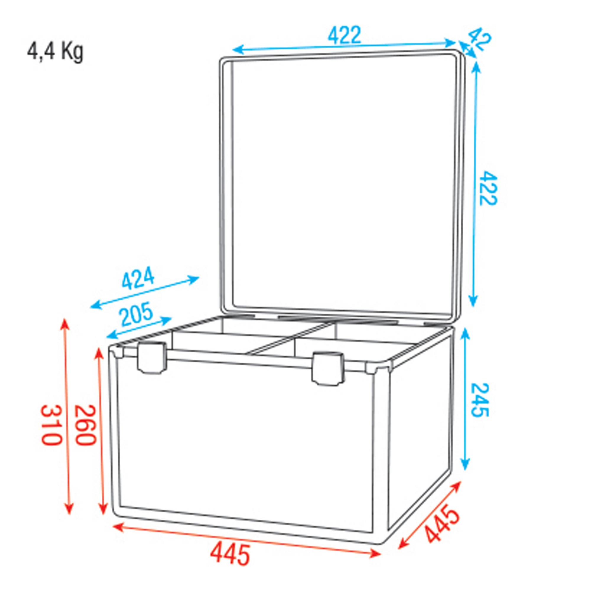 Showgear Case for 4x LED Par 56 Value Line