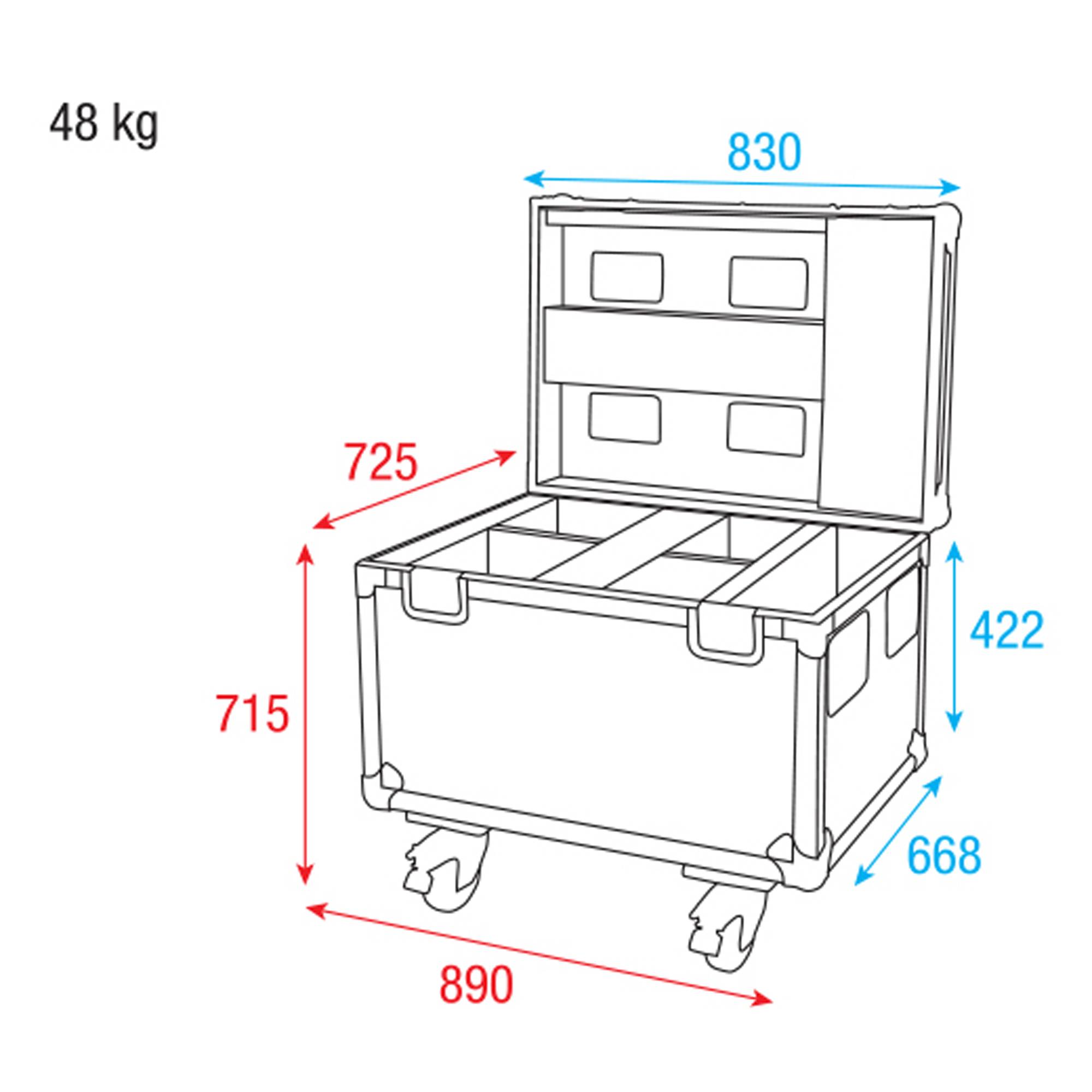 Showtec Case for 4x Phantom 100 / 130 / 3R Flight Case