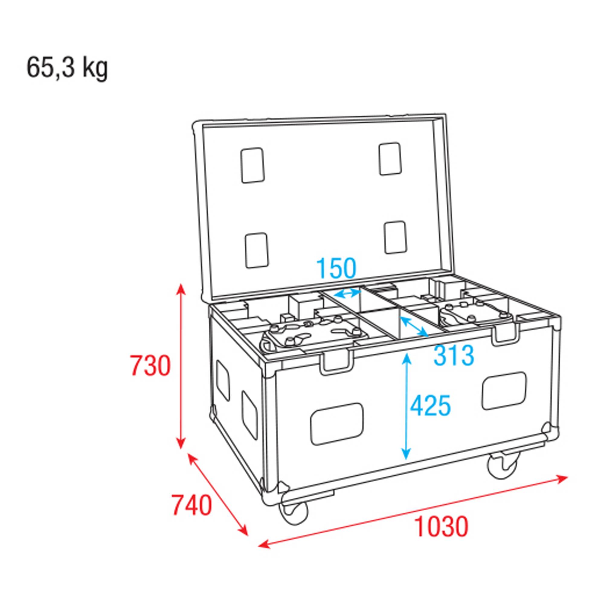 Showtec Case for 4x Phantom 100 / 180 Flight Case