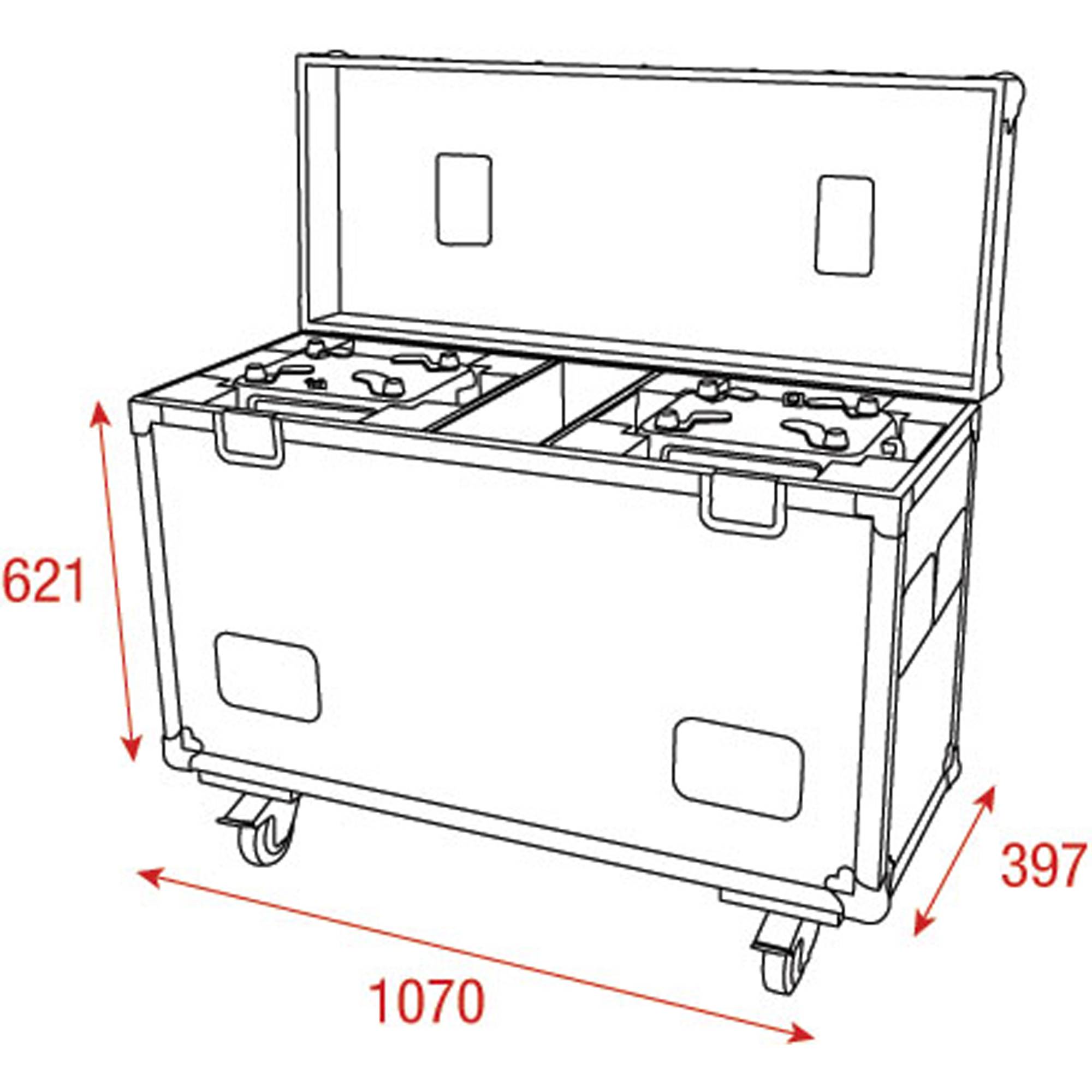 Showtec Case for 2x Phantom 250 Spot Flight Case