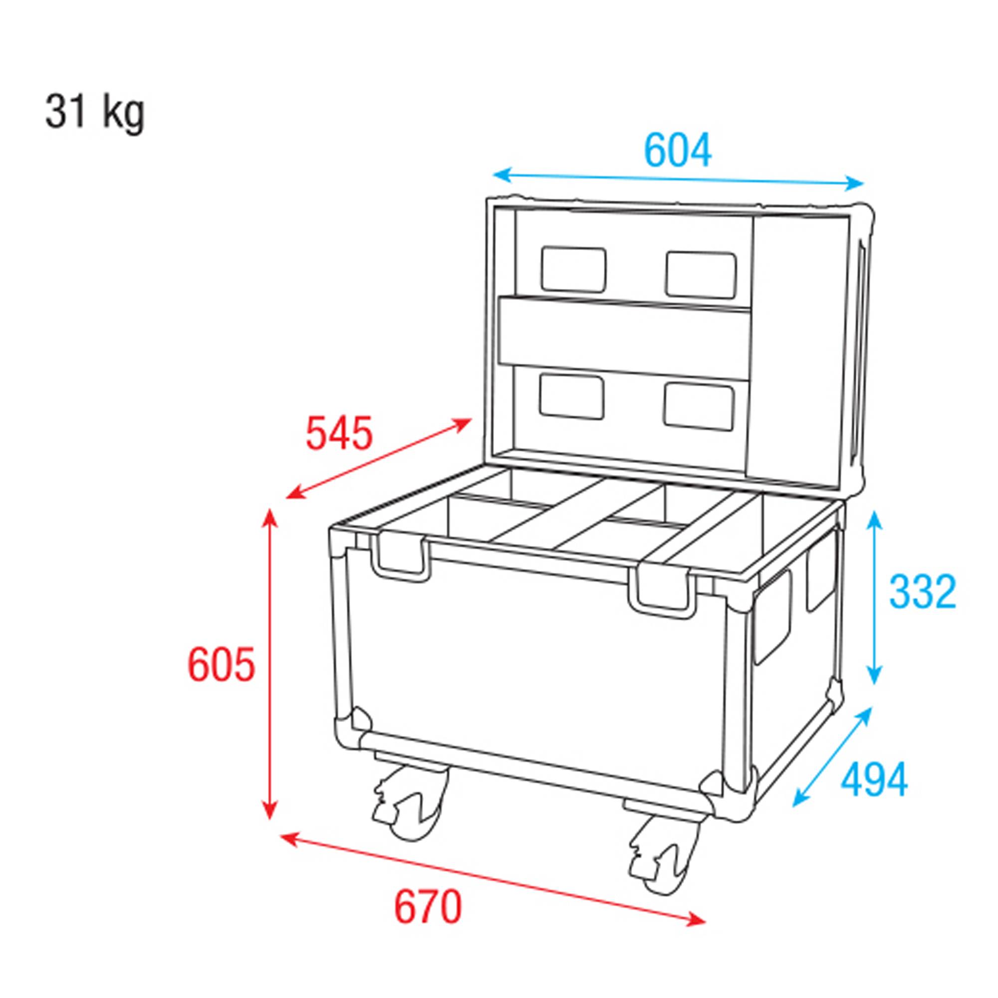 Showtec Case for 4x Phantom 65 Flight Case