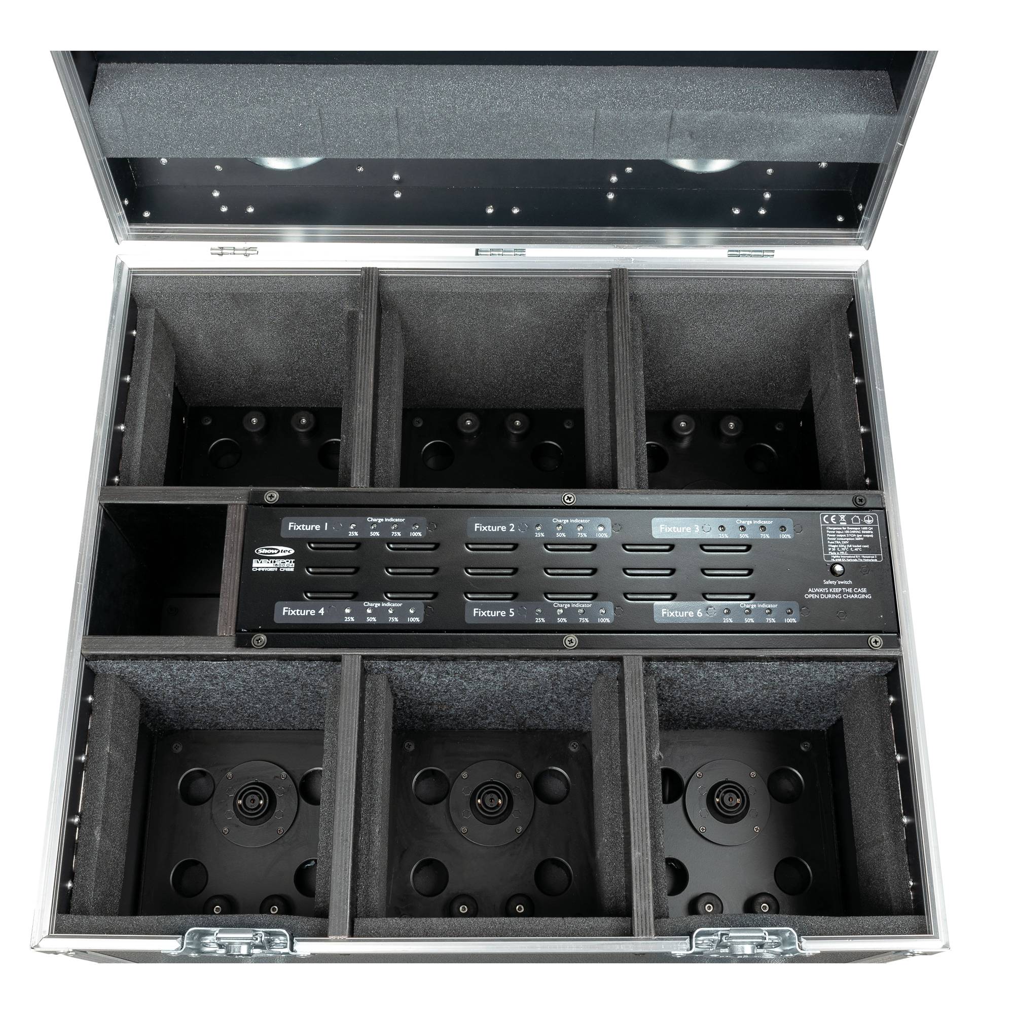 Showtec Charger Case for 6x EventSpot 1600 Q4 Flightcase