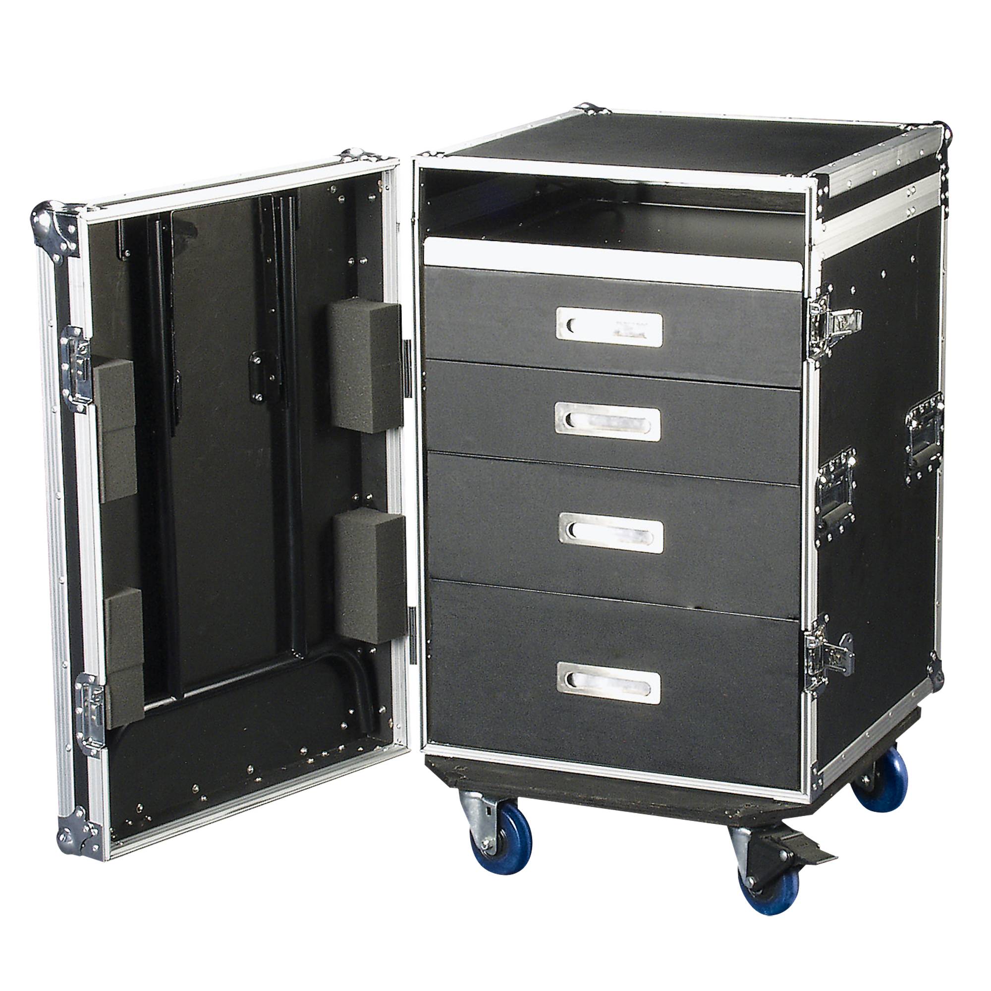 Showgear Drawer Case 12U + Work Surface 12HE-Case mit Schubladen + Arbeitsfläche