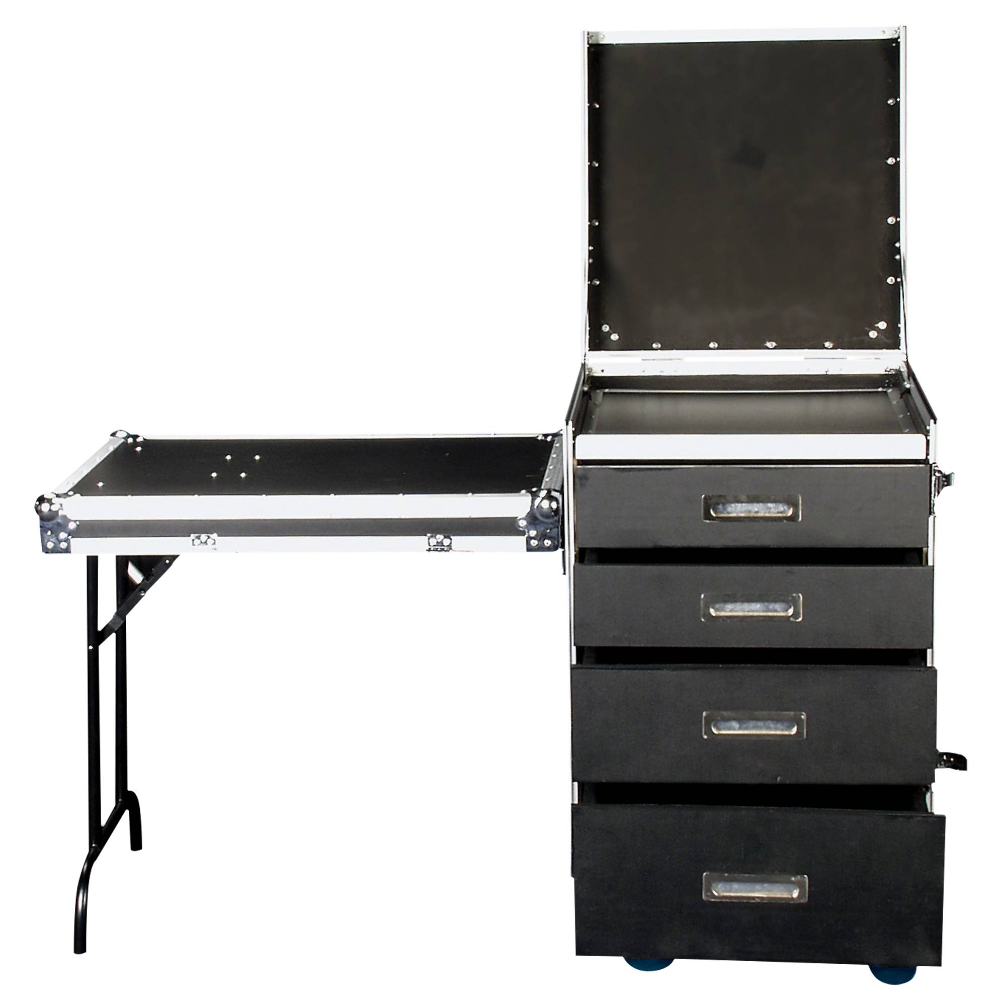 Showgear Drawer Case 12U + Work Surface 12HE-Case mit Schubladen + Arbeitsfläche