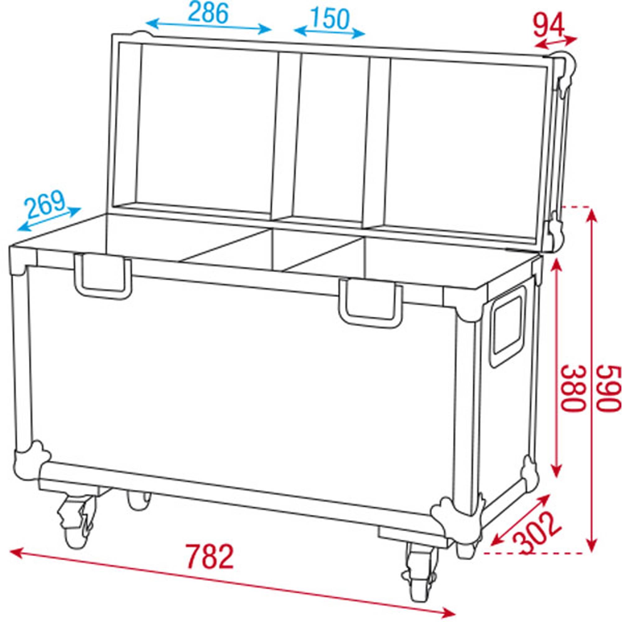 Showtec Case for 2x Phantom 65 Flight Case