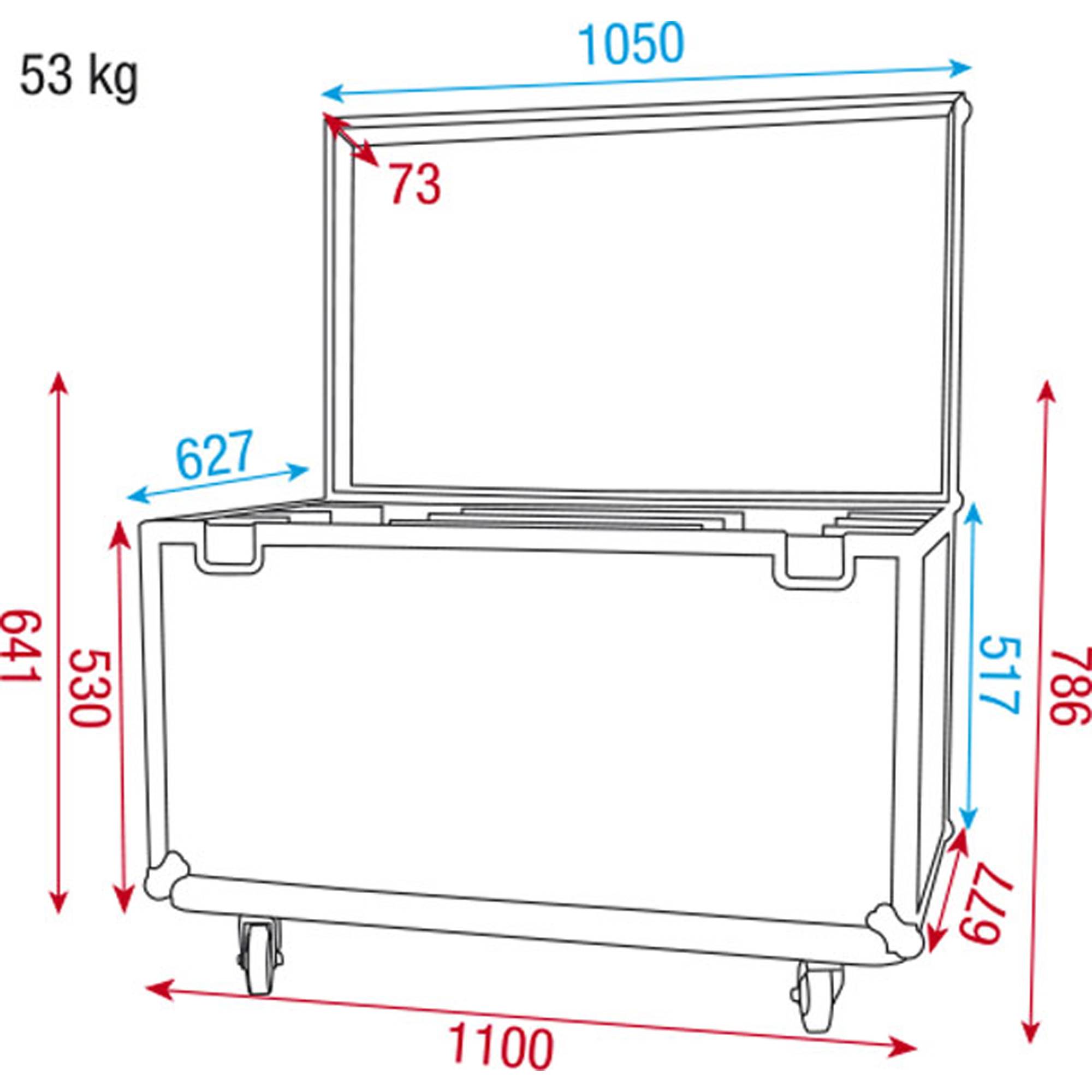 Showtec Case for 8x Sunstrip Active Flightcase