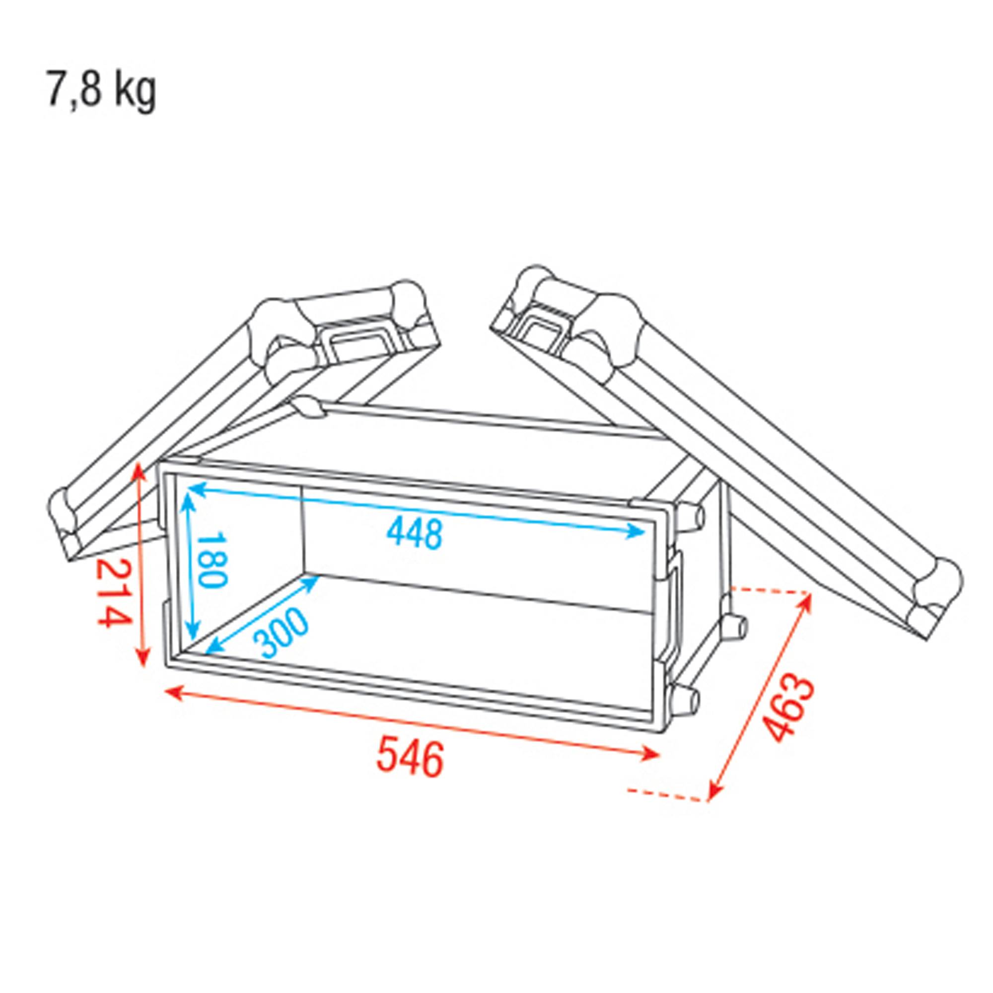 Showgear Compact Effect Case Kompaktes 4HE-Effectcase
