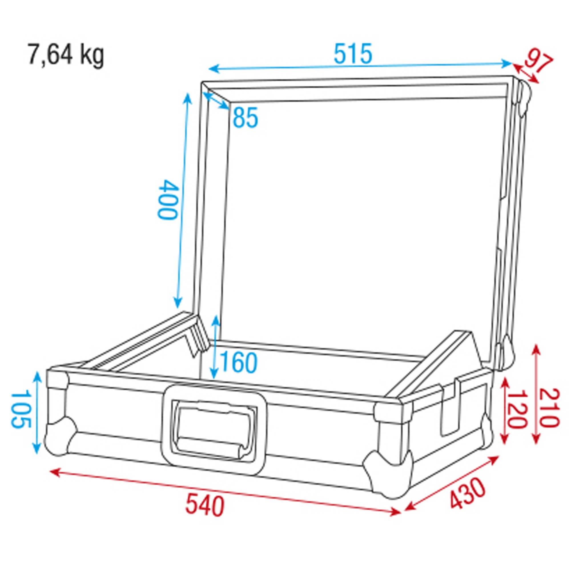 Showgear 19" Mixer Case 8U 19 Zoll, 7,64 kg