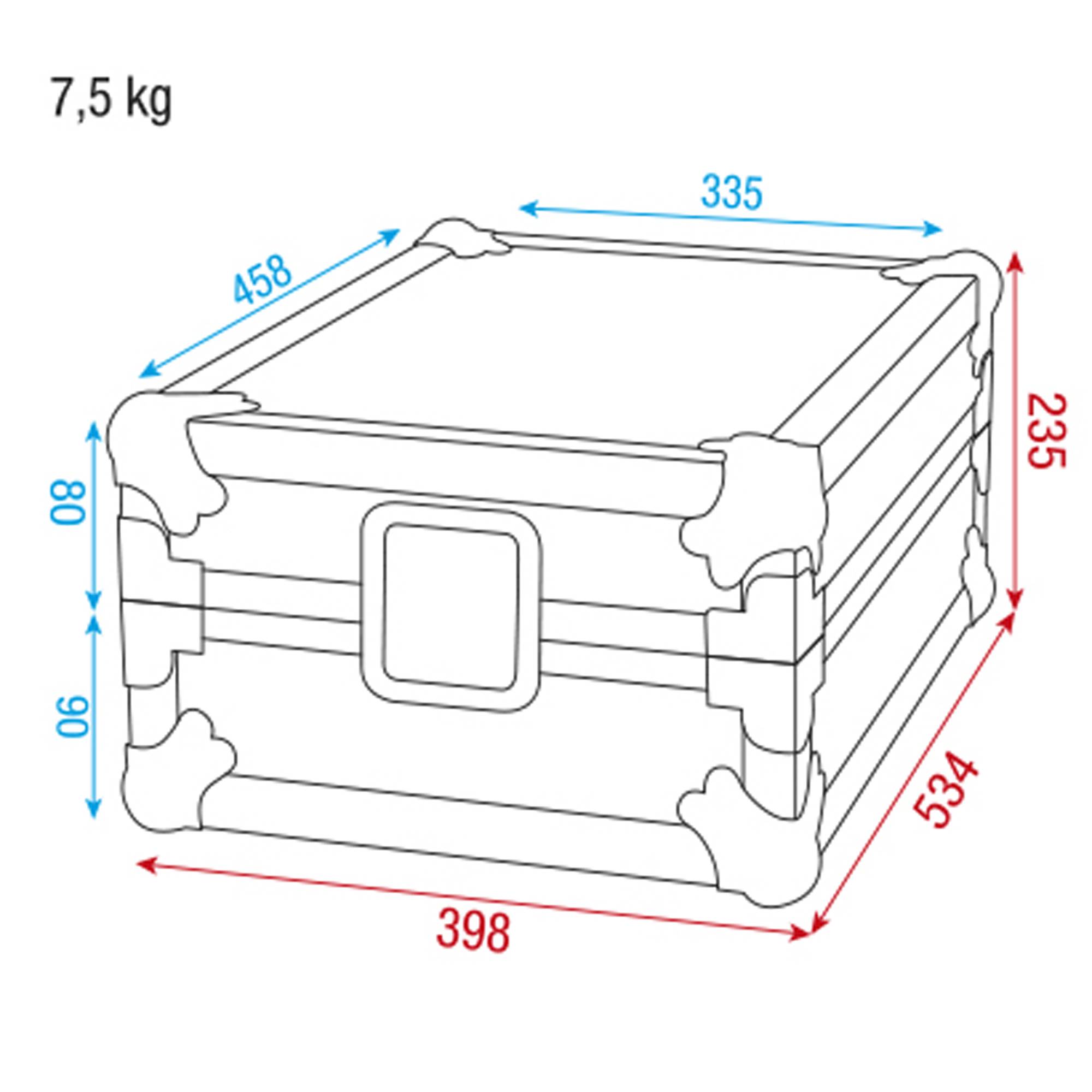 Showgear Case for Pioneer DJM-mixer Modelle: 600/700/800