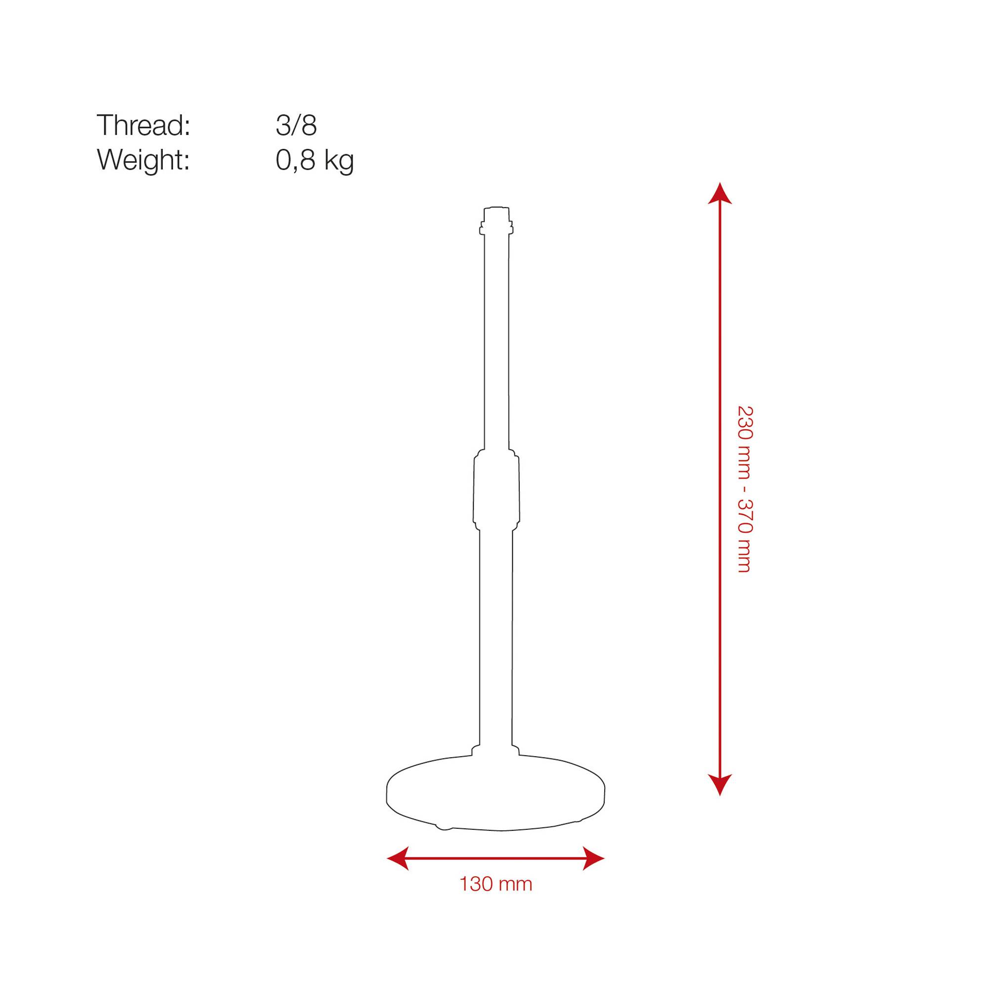 Showgear Desk Microphone Stand 230-370 mm