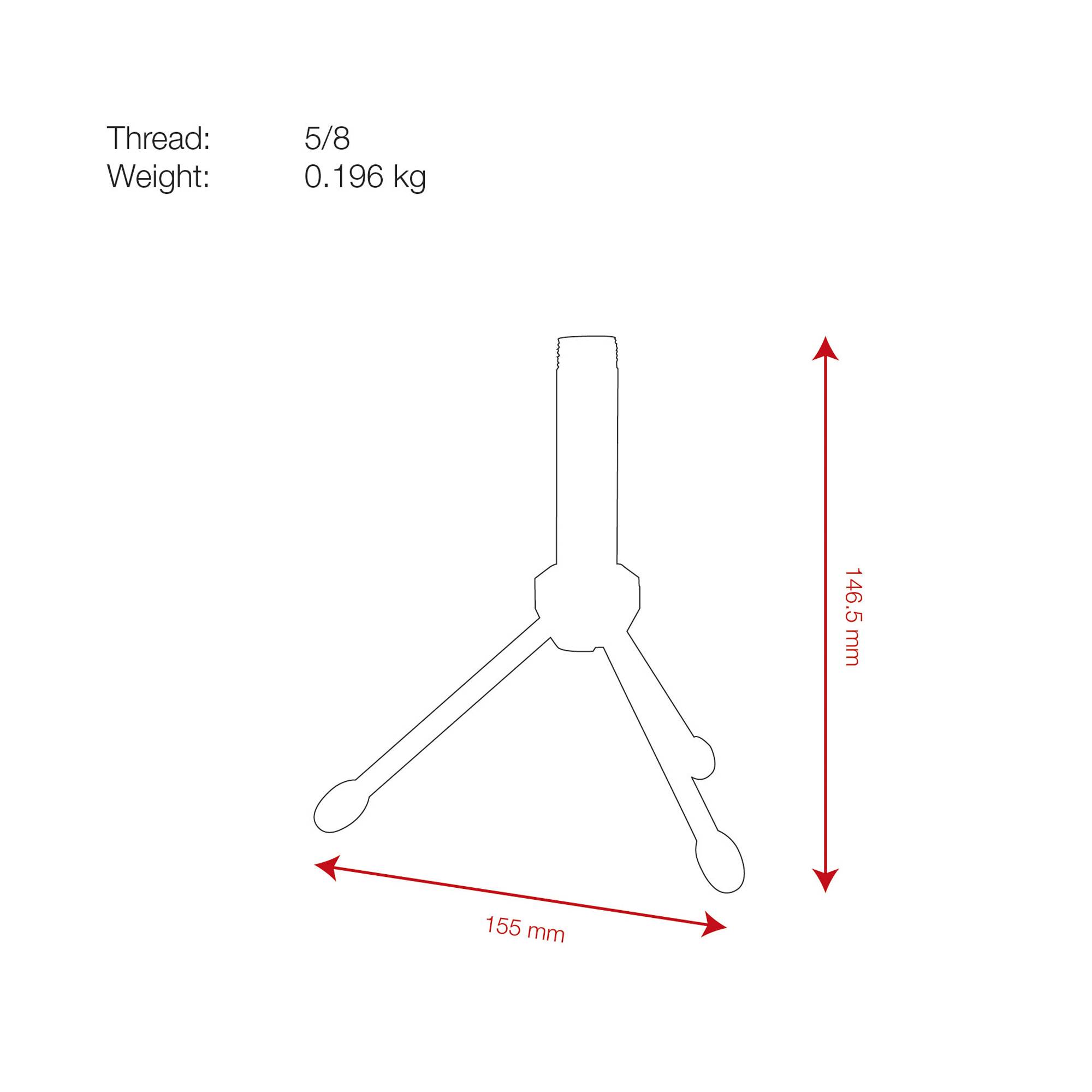 Showgear Desk Microphone Stand - Mini 146,5 mm