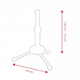 Showgear Desk Microphone Stand - Mini 135-170 mm
