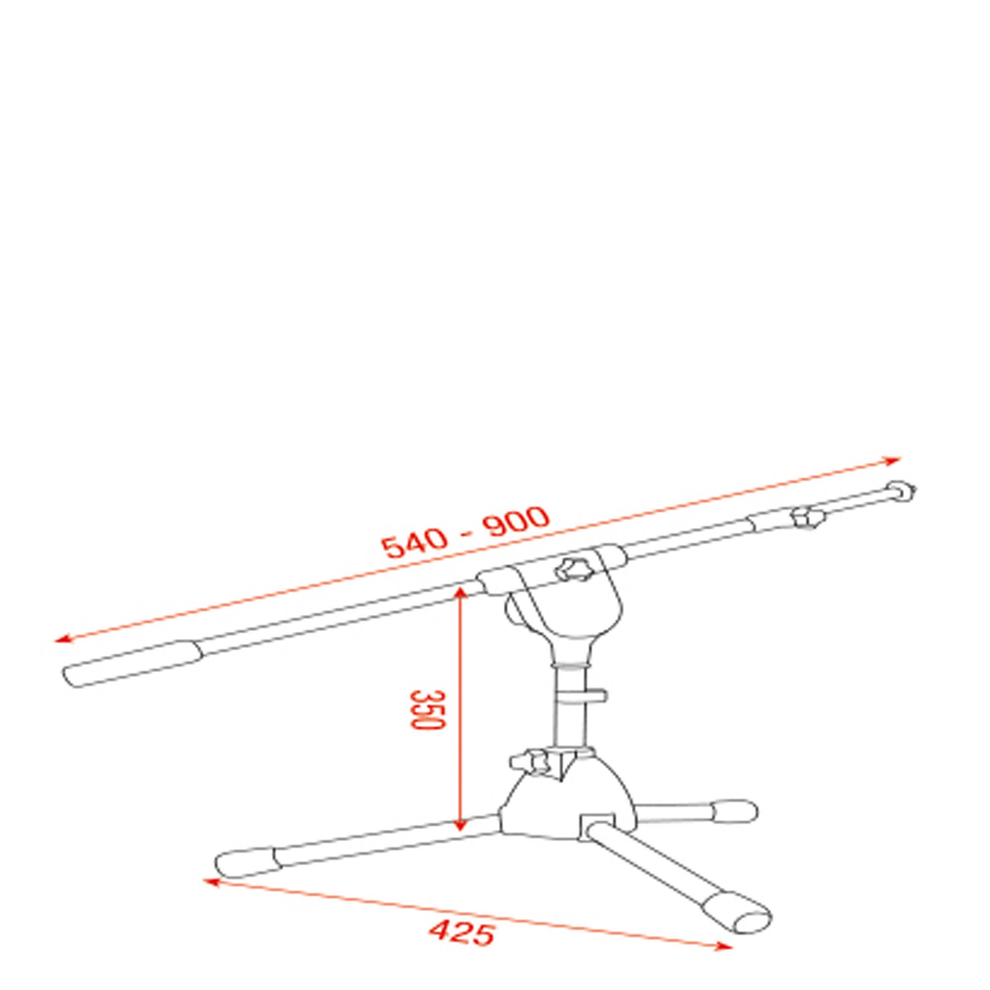 Showgear Mammoth Microphone Stand - Low 350 mm