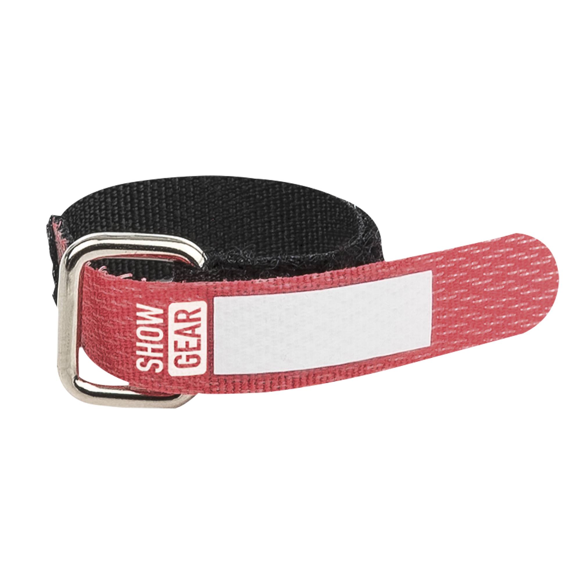 Showgear Hook and Loop Fastener 120 x 10 mm - Rot - 10er Set