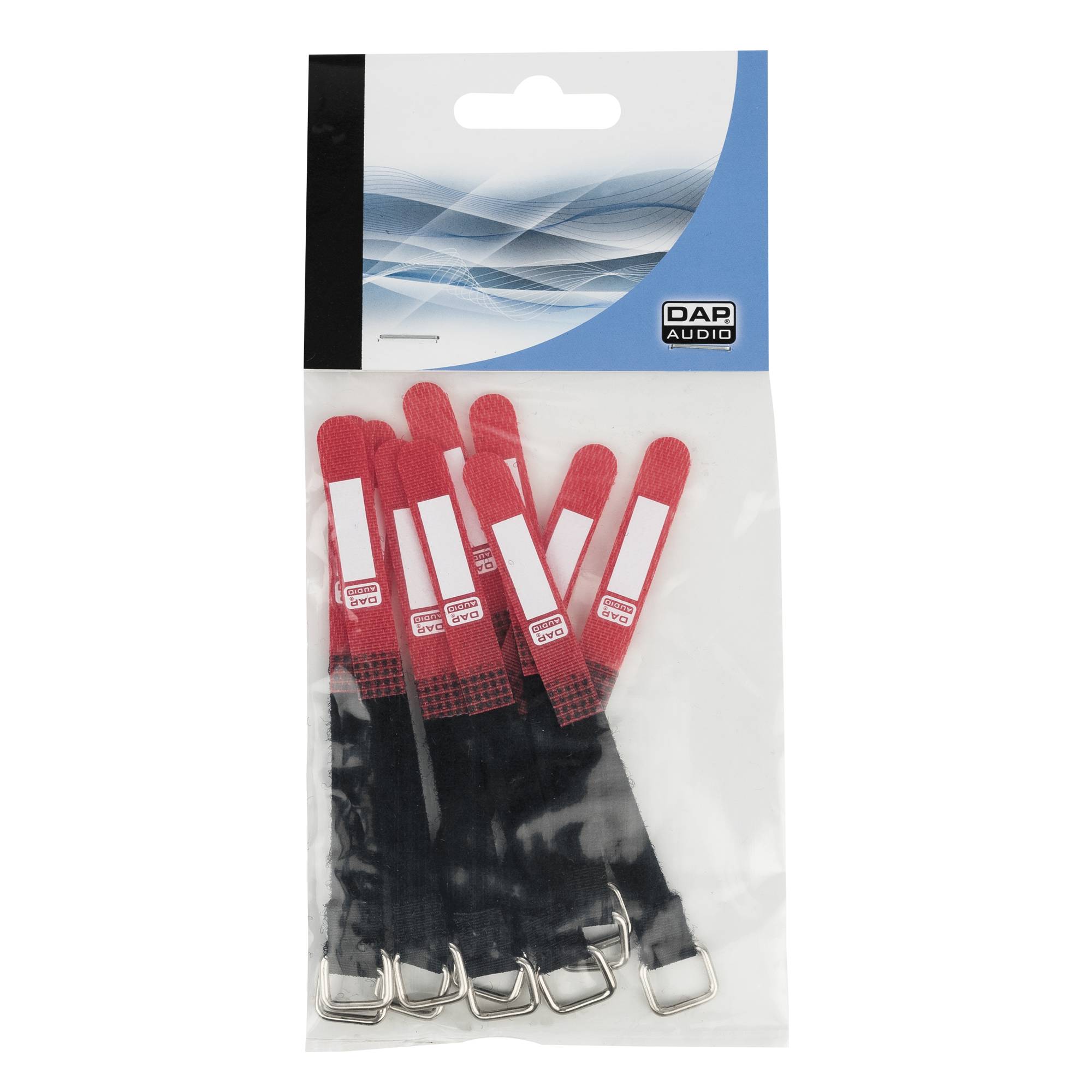 Showgear Hook and Loop Fastener 120 x 10 mm - Rot - 10er Set