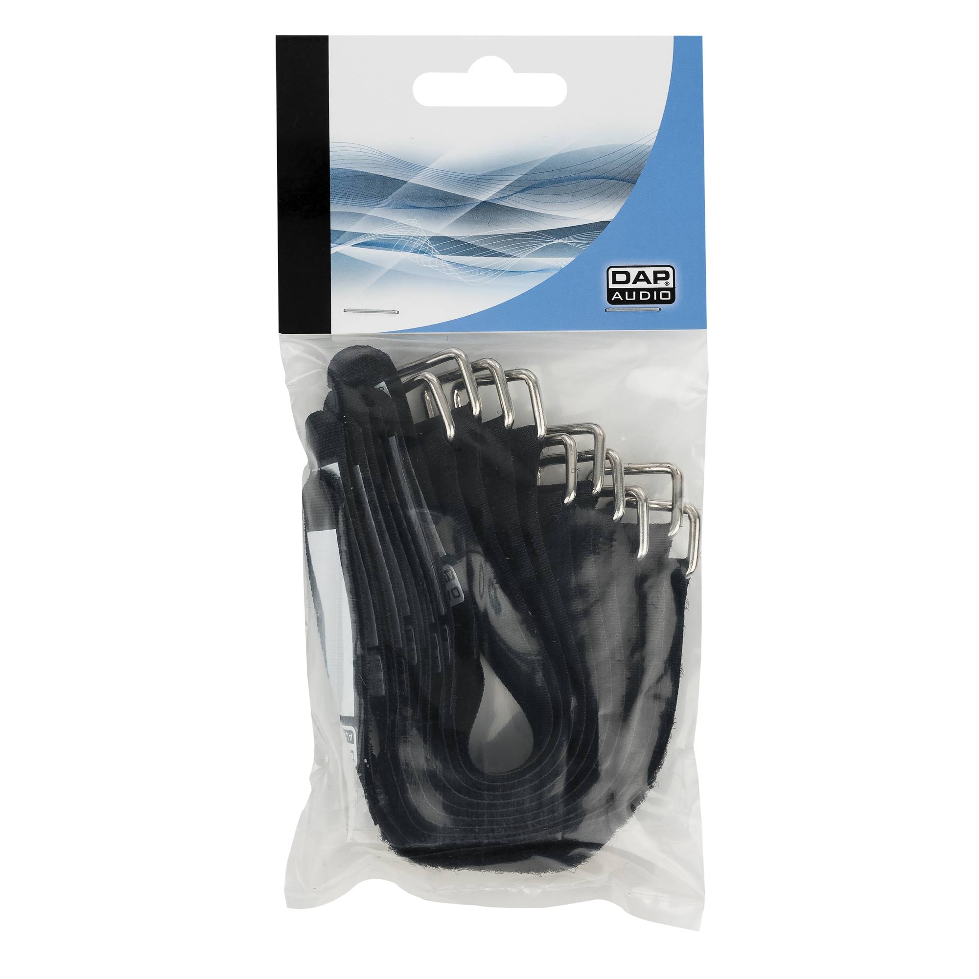 Showgear Hook and Loop Fastener 200 x 20 mm - Schwarz - 10er Set