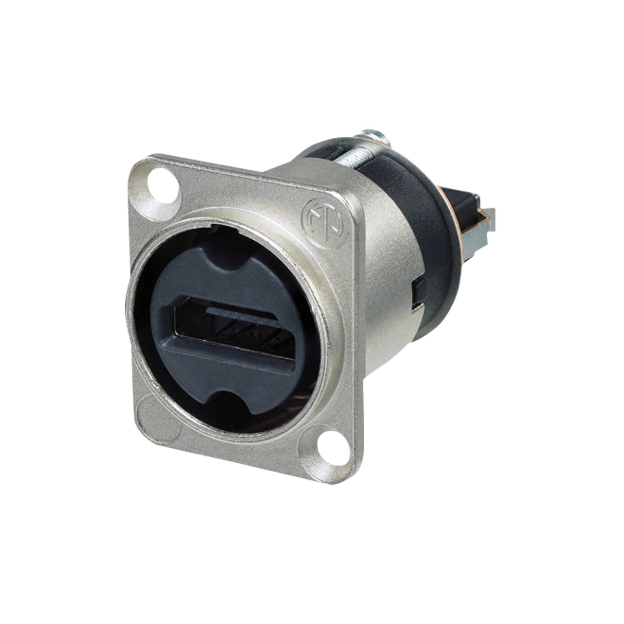 Neutrik HDMI Feedthrough Adapter D-size D-förmiges Gehäuse - Nickel