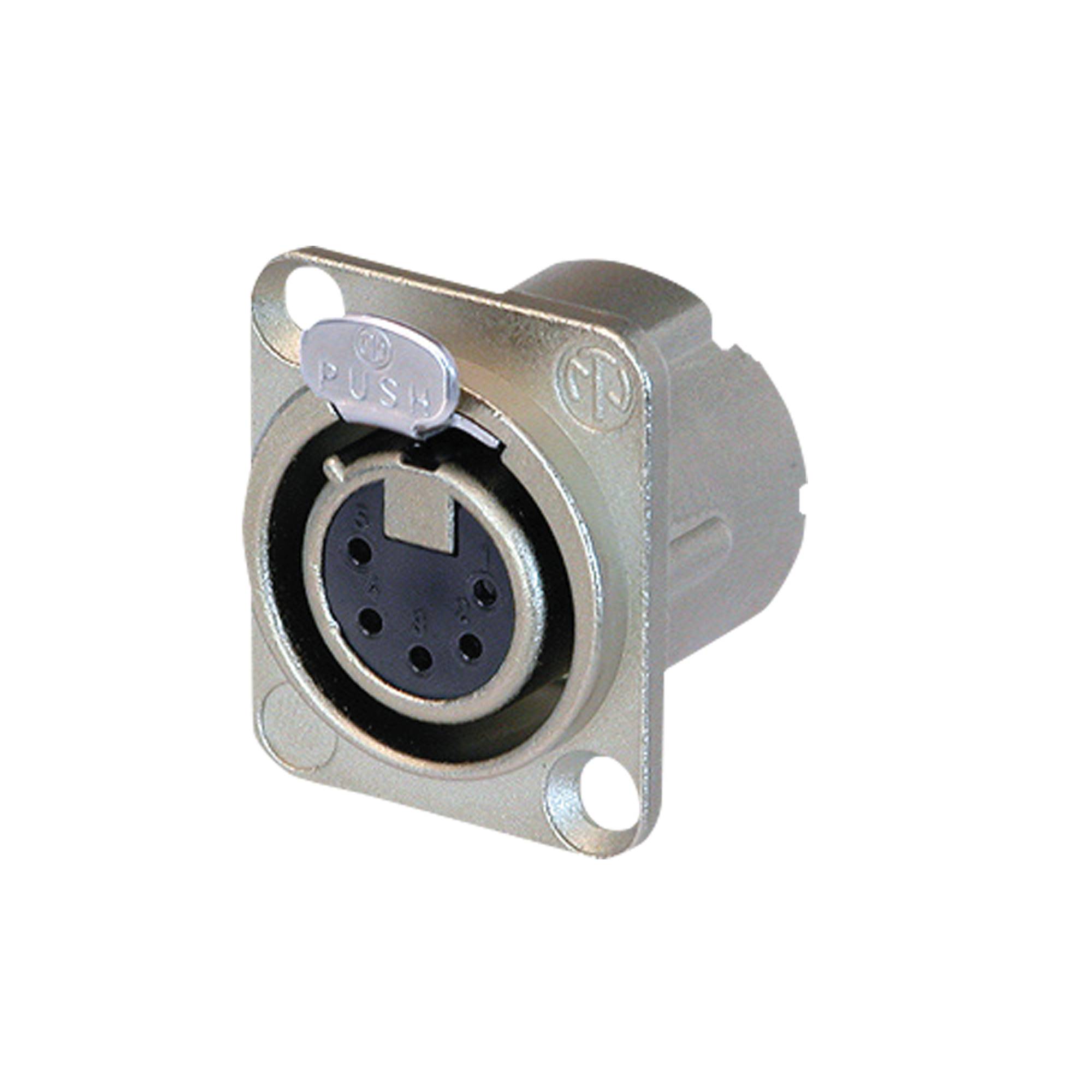 Neutrik XLR 5P Chassis - female Silberkontakte - Nickelgehäuse