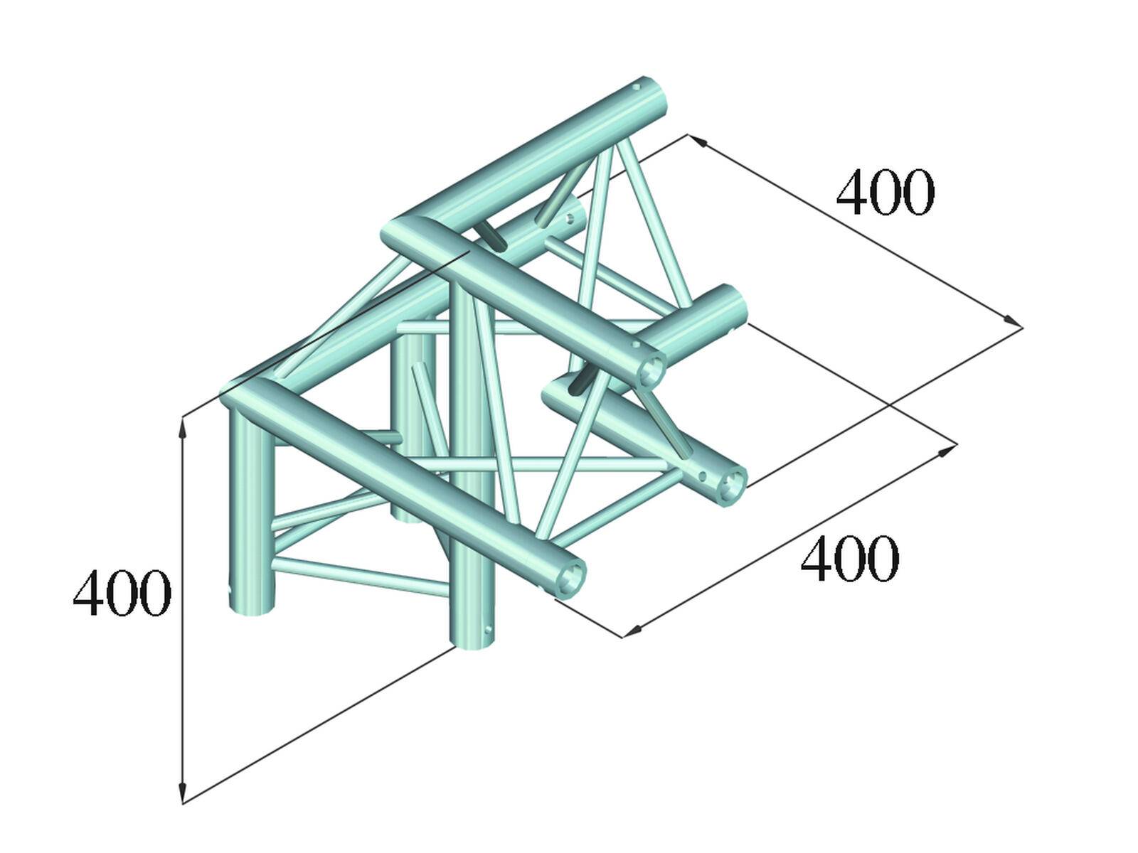 ALUTRUSS DECOLOCK DQ3-SPAL31 3-Weg Ecke 90° sw
