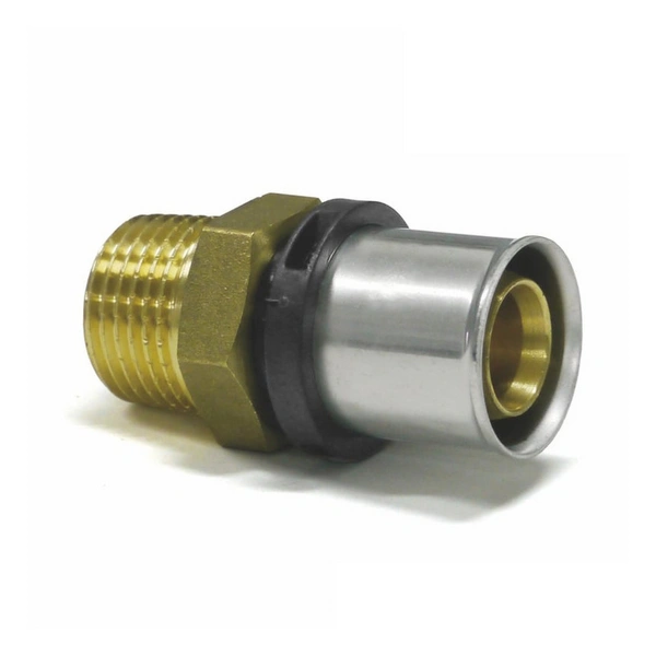 Sanpro THPRESS Pressfitting Übergang Außengewinde - Übergangsnippel, Größe 32x3 - Gewinde 1" Sanpro THPRESS Pressfitting Übergang Außengewinde - Übergangsnippel, Größe 32x3 - Gewinde 1"