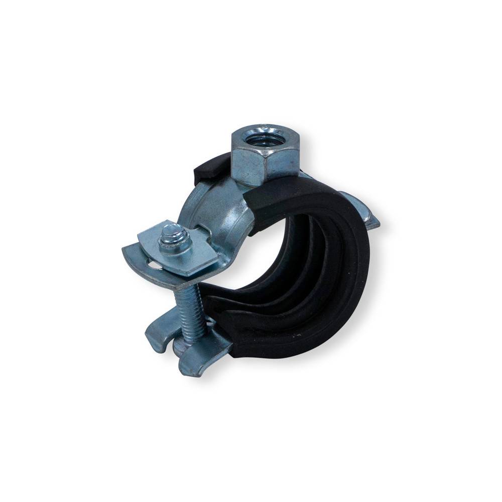 Sanpro Gelenk Rohrschelle mit Kippschraube + Schallschutz für Rohr, Größe 15 - 19 mm