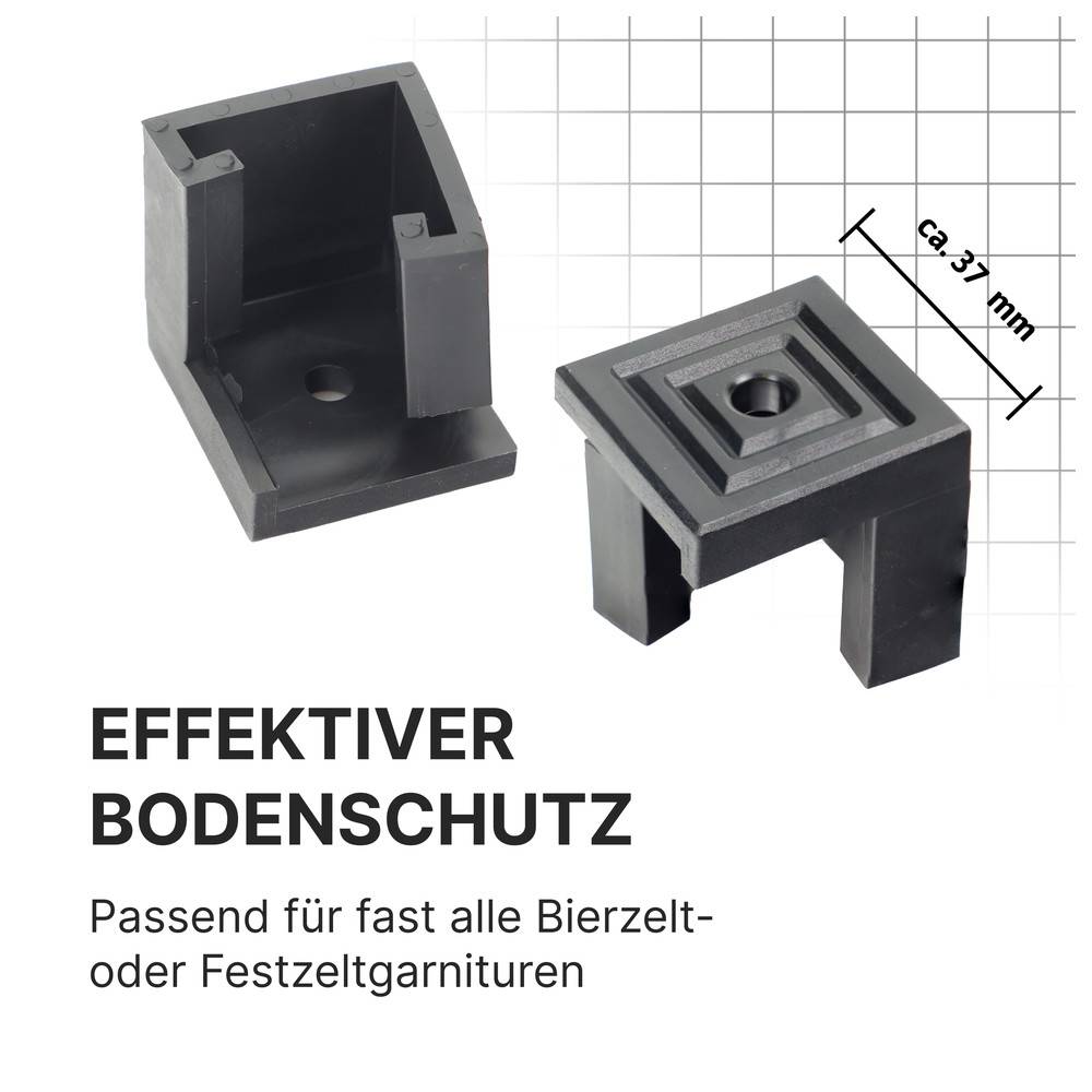 Sanpro Bodenschoner für Bierzelt - Garnitur / Festzeltgarnitur Bodenschoner, Anzahl 12 Stück