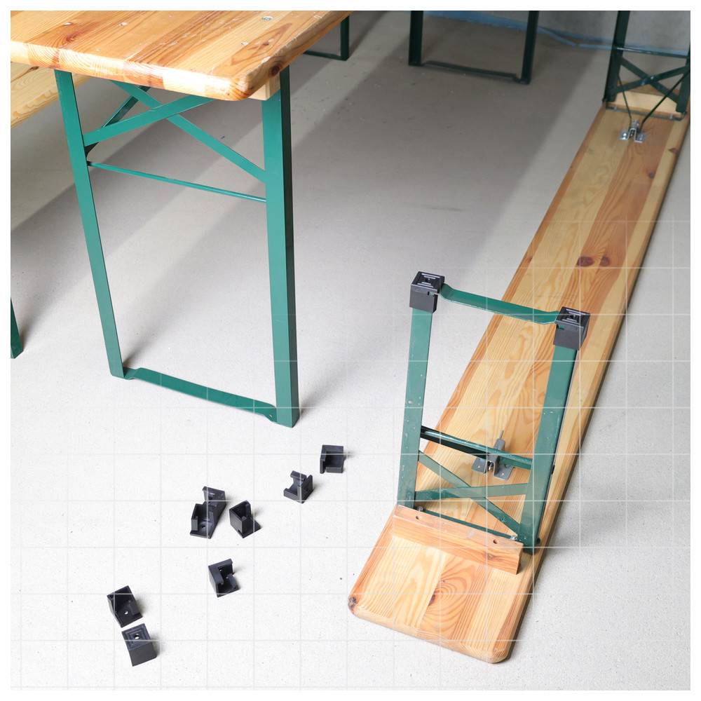 Sanpro Bodenschoner für Bierzelt - Garnitur / Festzeltgarnitur Bodenschoner, Anzahl 12 Stück