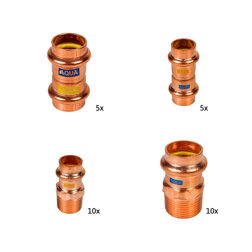 Sanpro 80 tlg. Starter-Paket Pressfitting Kupfer, DVGW zertifiziert