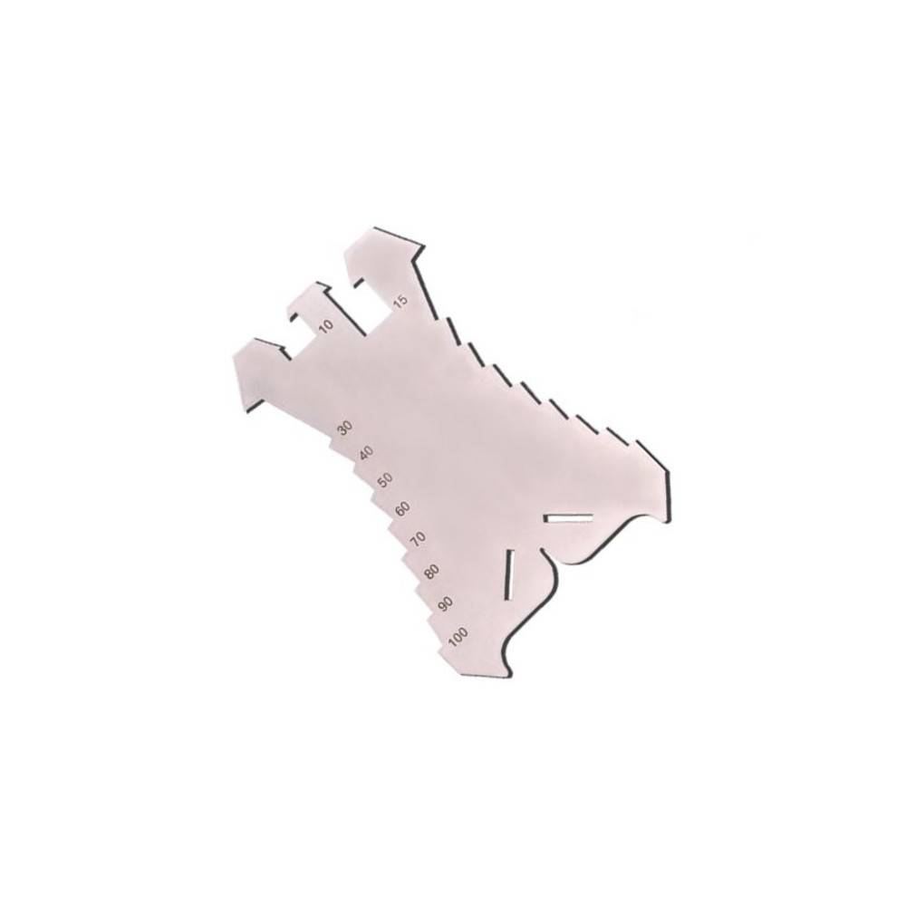 Sanpro Anreißschablone / Schablone zum Anreissen von Blech und Schiefer