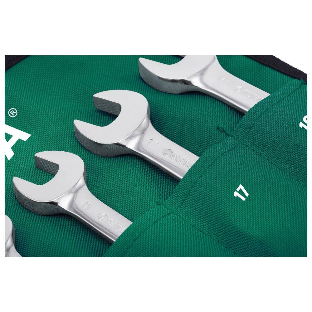 SATA 7 Tlg. Mini-Ratschen-Ringmaulschlüssel Set - 10, 12, 13, 14, 15, 17, 19 mm