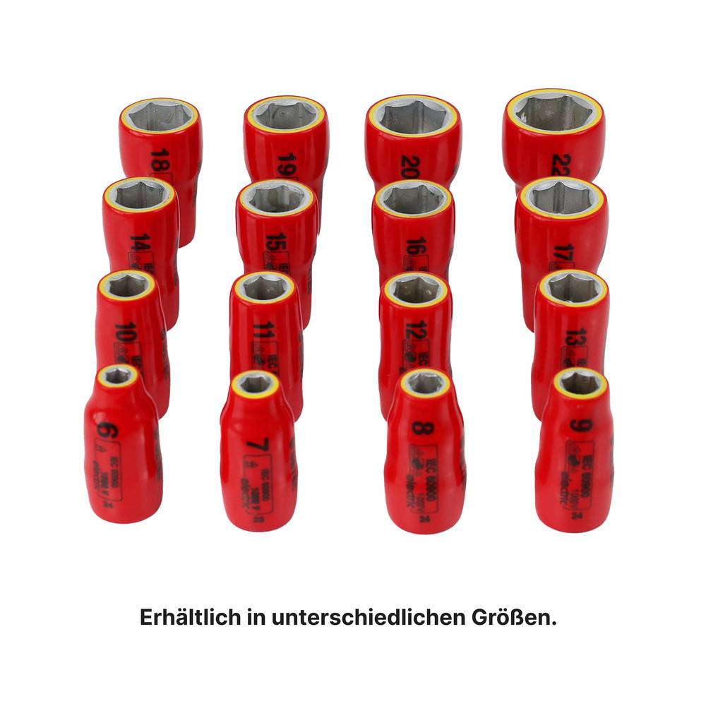 WETEC Sechskant-Steckschlüssel-Einsatz, 3/8", 1.000 V, Größe 20 mm