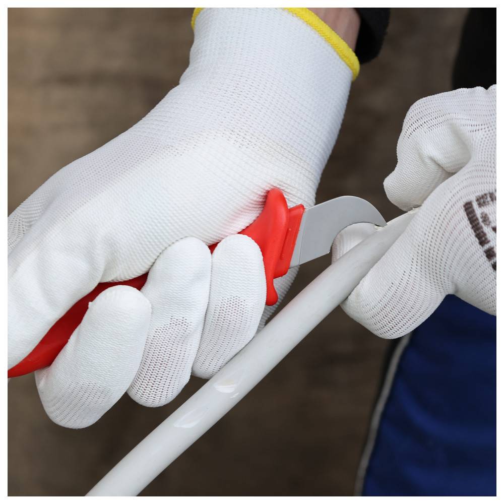 WETEC Kabel-u.Abisoliermesser, halbunde Klinge, mit Kappe, VDE