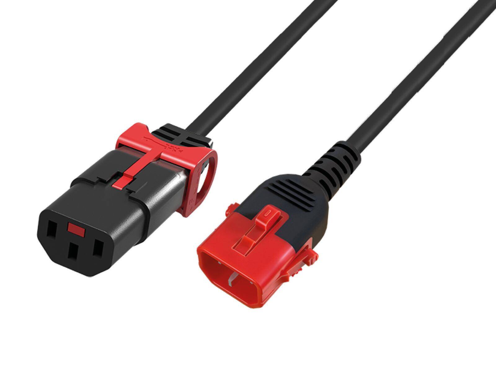 IEC LOCK Kaltgeräte Verlängerung verriegelbar 3x1,0 3m sw